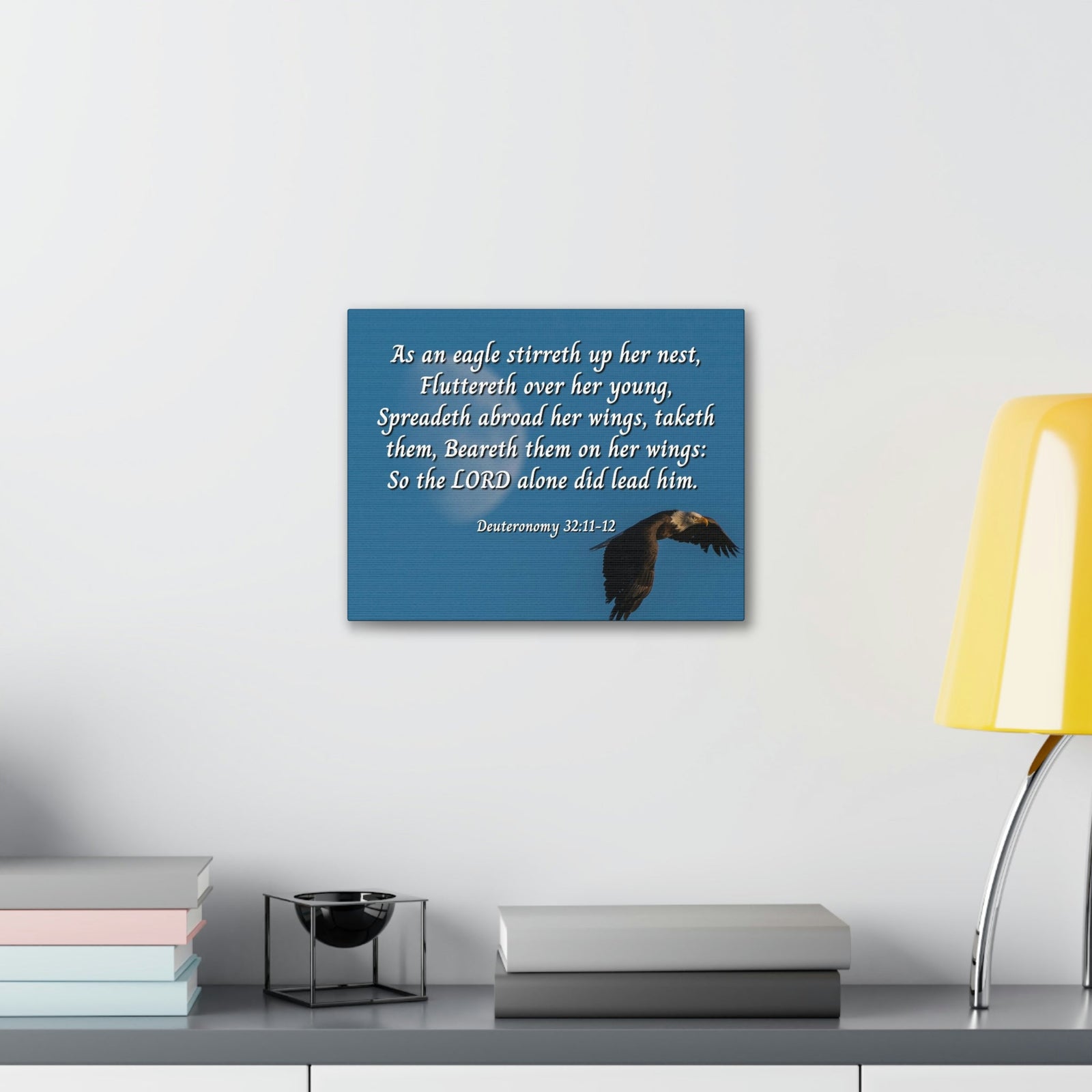 Scripture Walls Lord Leads Deuteronomy 32:11 Bible Verse Canvas Christian Wall Art Ready to Hang Unframed-Express Your Love Gifts