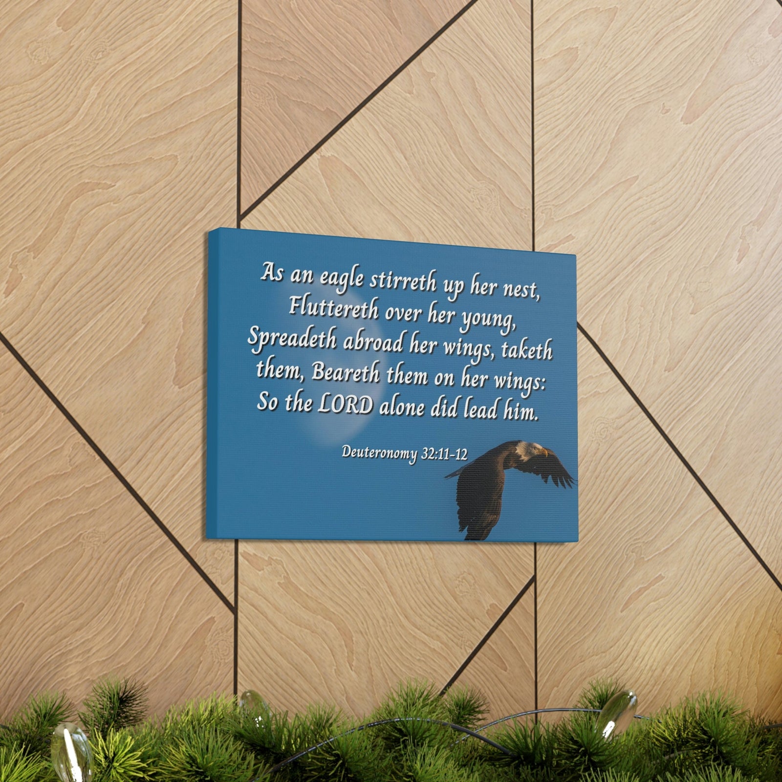 Scripture Walls Lord Leads Deuteronomy 32:11 Bible Verse Canvas Christian Wall Art Ready to Hang Unframed-Express Your Love Gifts