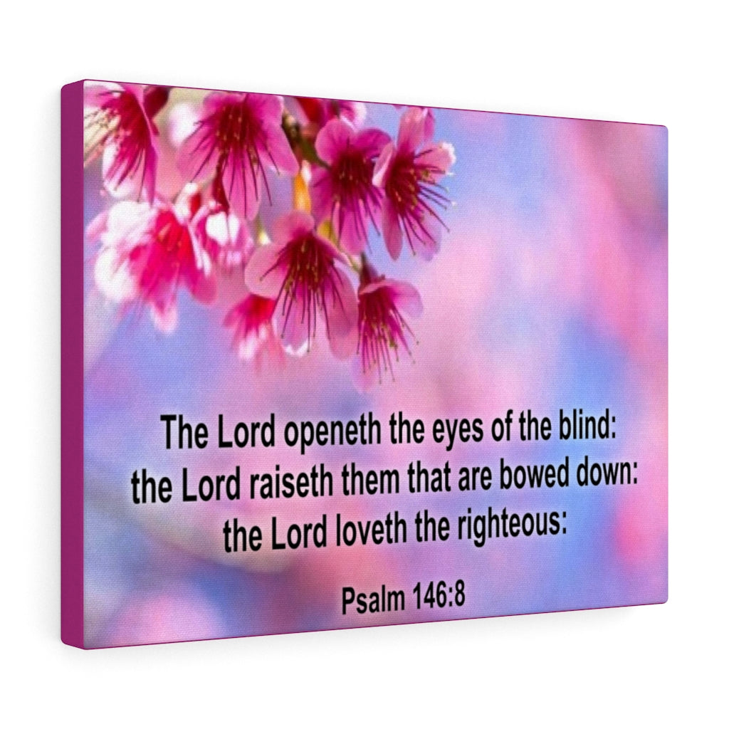 Scripture Walls Lord Loveth The Righteous Psalm 146:8 Bible Verse Canvas Christian Wall Art Ready to Hang Unframed-Express Your Love Gifts