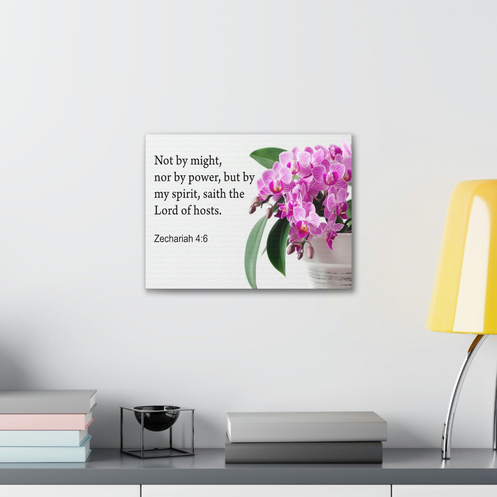 Scripture Walls Lord of Hosts Zechariah 4:6 Bible Verse Canvas Christian Wall Art Ready to Hang Unframed-Express Your Love Gifts