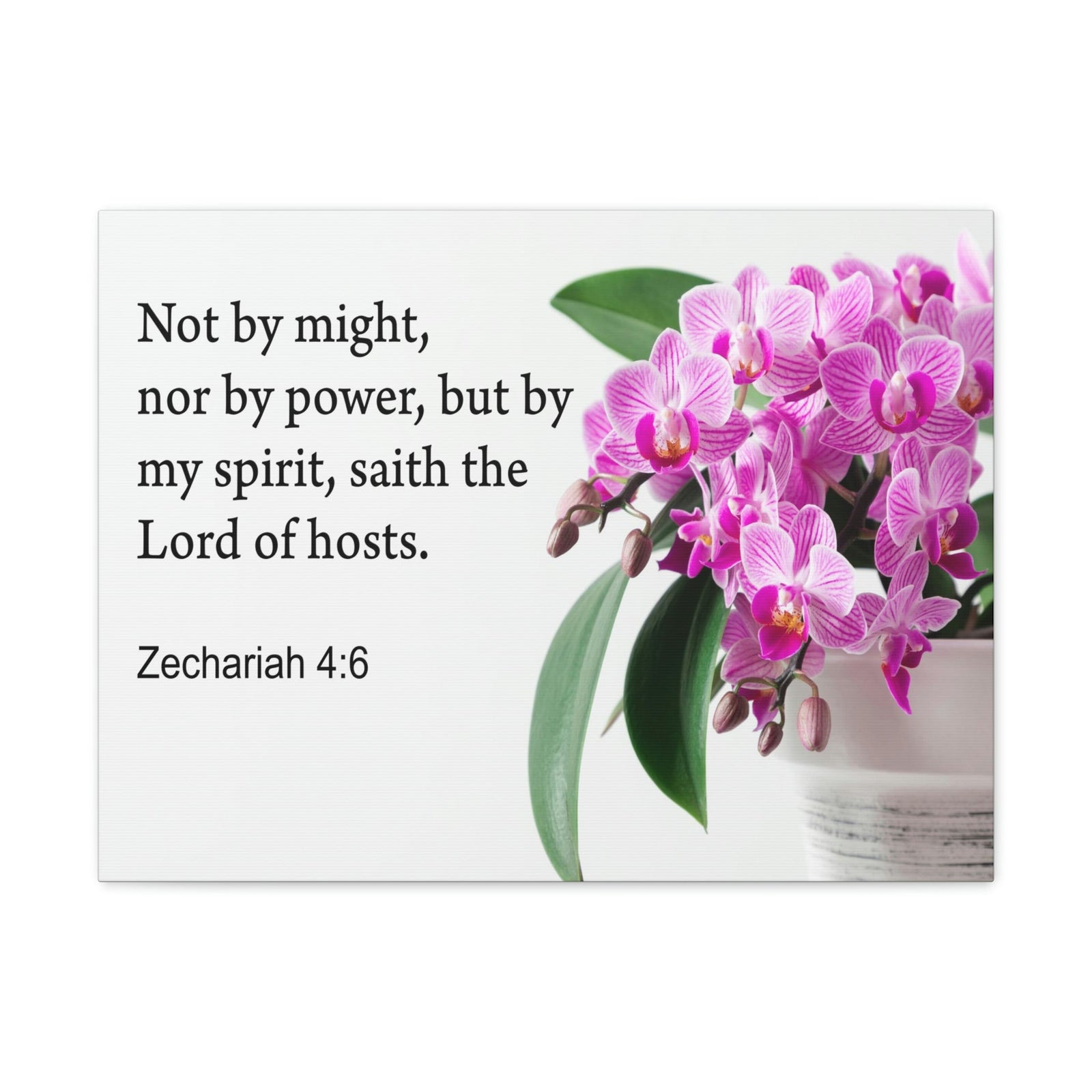 Scripture Walls Lord of Hosts Zechariah 4:6 Bible Verse Canvas Christian Wall Art Ready to Hang Unframed-Express Your Love Gifts