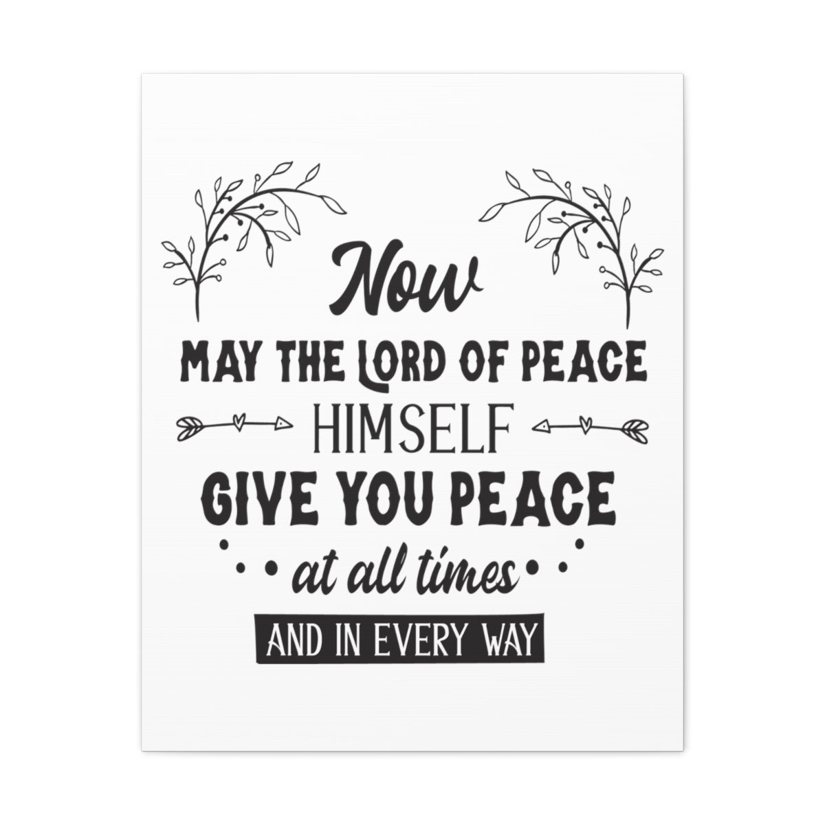 Scripture Walls Lord Of Peace Isaiah 26:3 Christian Wall Art Print Ready to Hang Unframed-Express Your Love Gifts