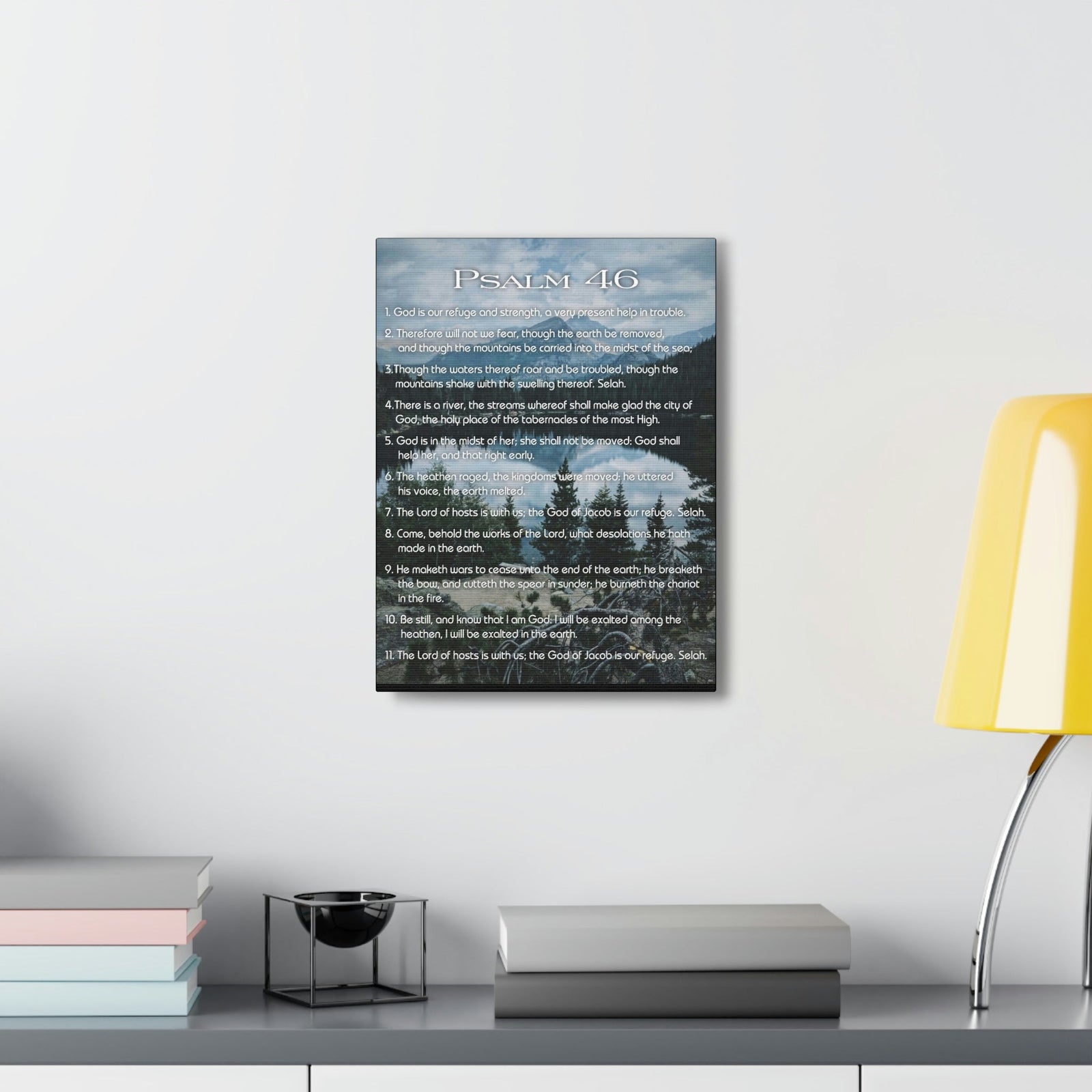 Scripture Walls Lord Reign In Me Psalm 46:11 Colored Christian Wall Art Print Ready to Hang Unframed-Express Your Love Gifts