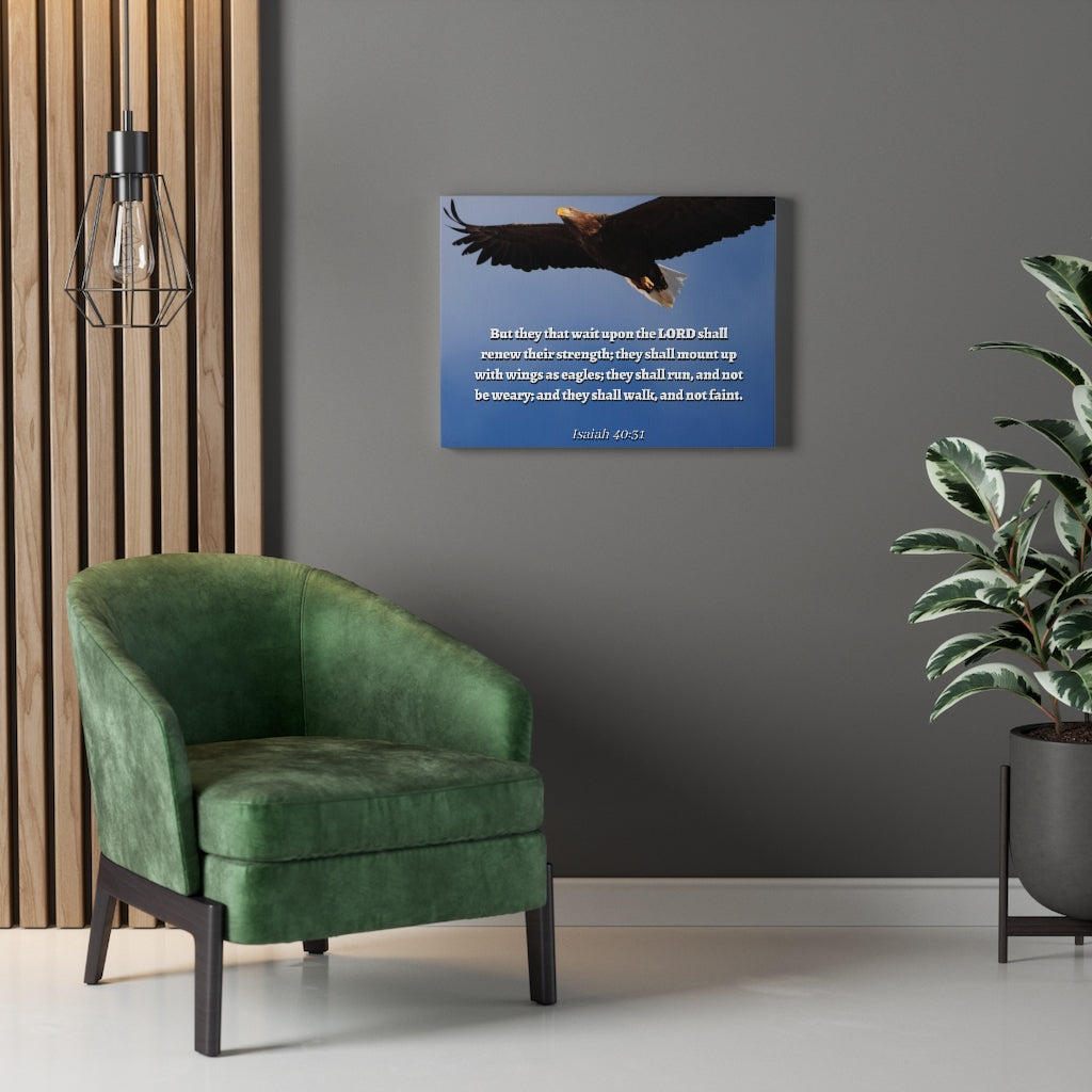 Scripture Walls Lord Renew Isaiah 40:31 Bible Verse Canvas Christian Wall Art Ready to Hang Unframed-Express Your Love Gifts