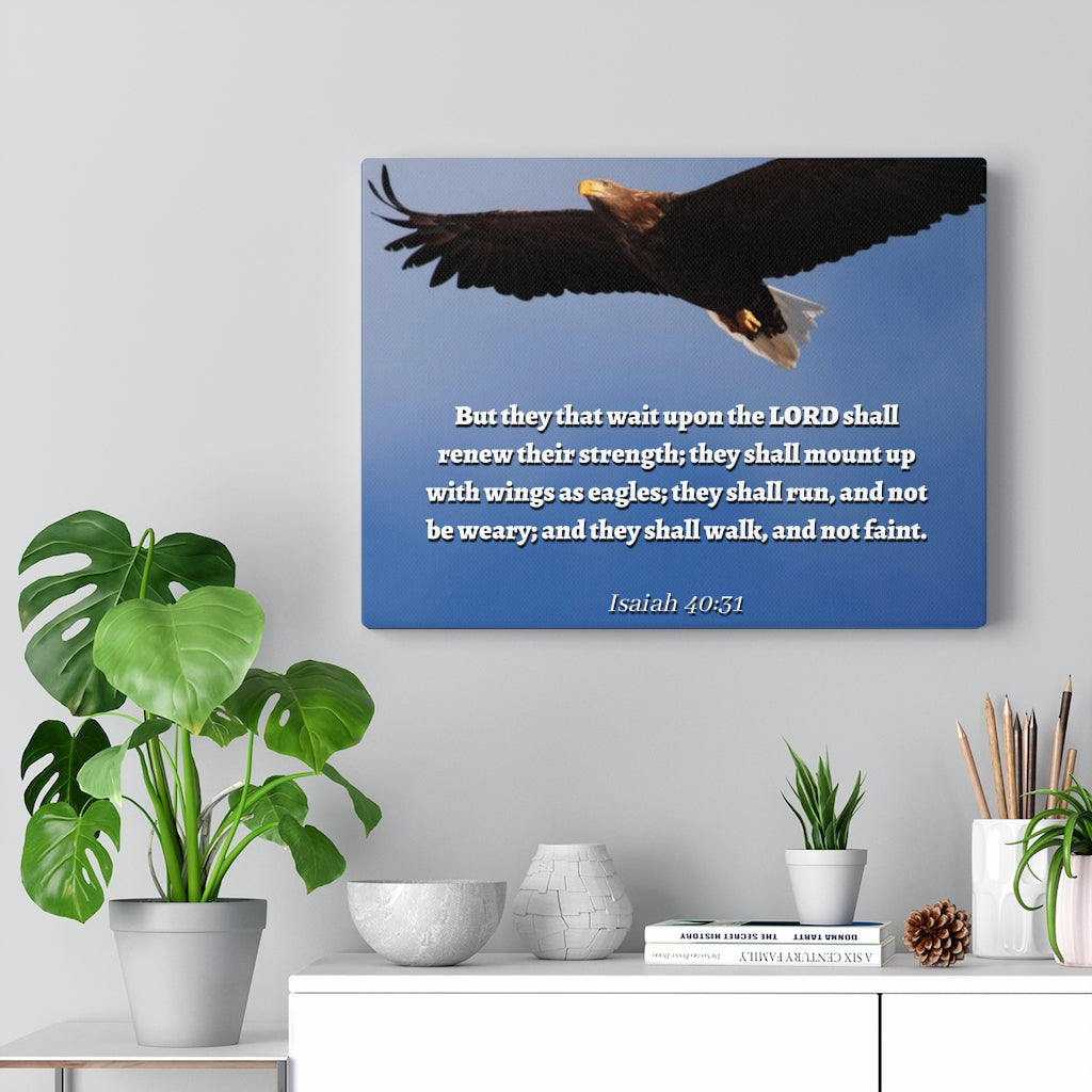 Scripture Walls Lord Renew Isaiah 40:31 Bible Verse Canvas Christian Wall Art Ready to Hang Unframed-Express Your Love Gifts
