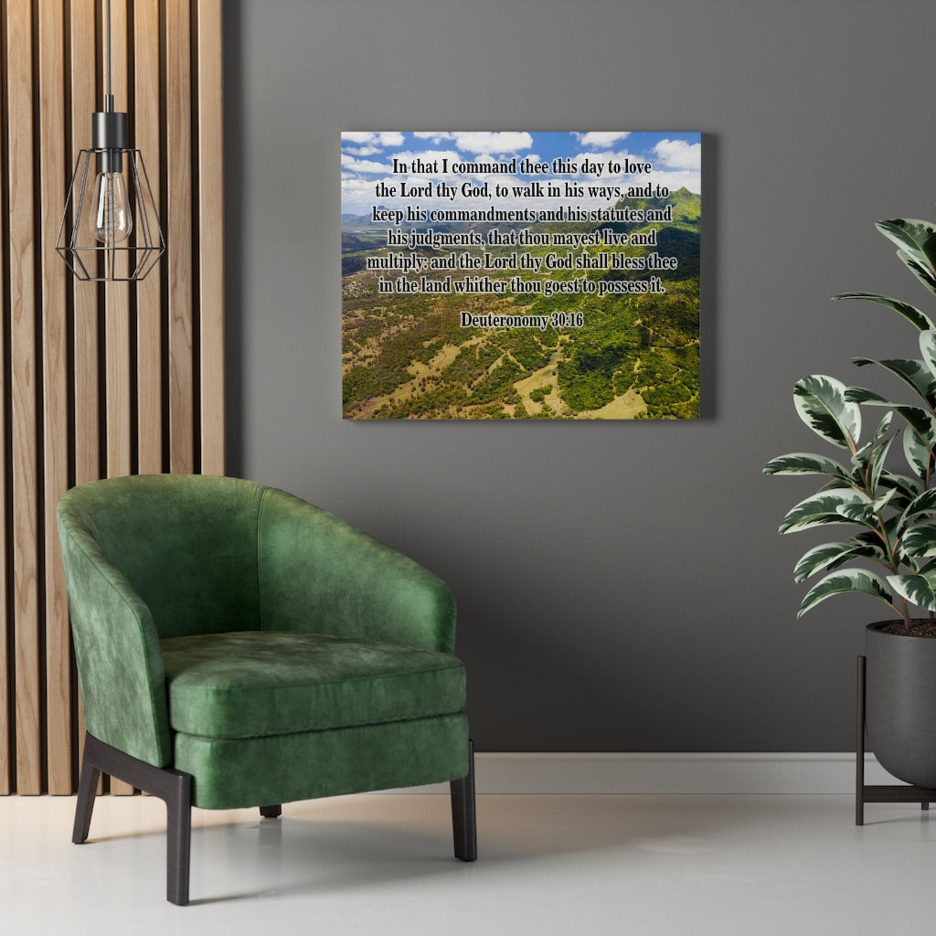 Scripture Walls Lord Thy God Deuteronomy 30:16 Christian Home Decor Bible Art Unframed-Express Your Love Gifts