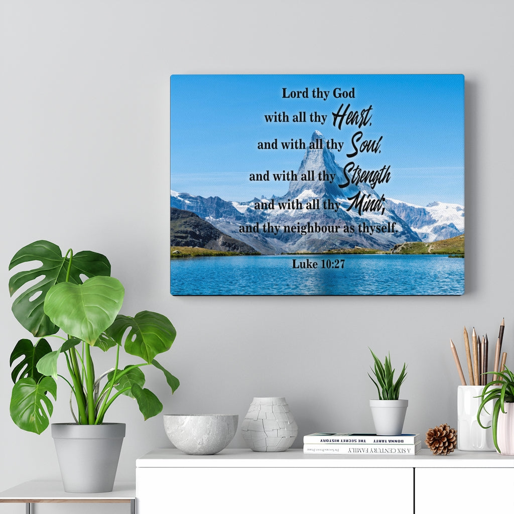 Scripture Walls Lord Thy God Luke 10:27 Christian Home Decor Bible Art Unframed-Express Your Love Gifts