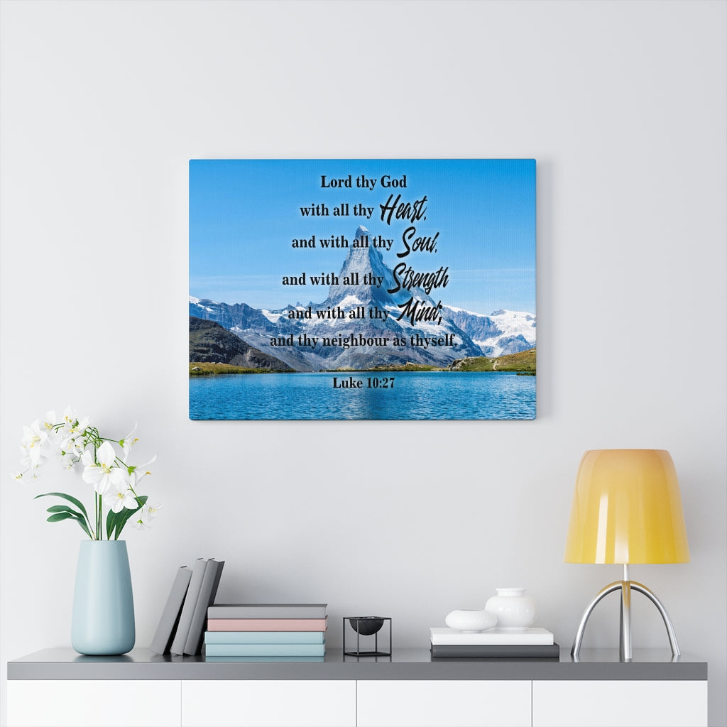 Scripture Walls Lord Thy God Luke 10:27 Christian Home Decor Bible Art Unframed-Express Your Love Gifts