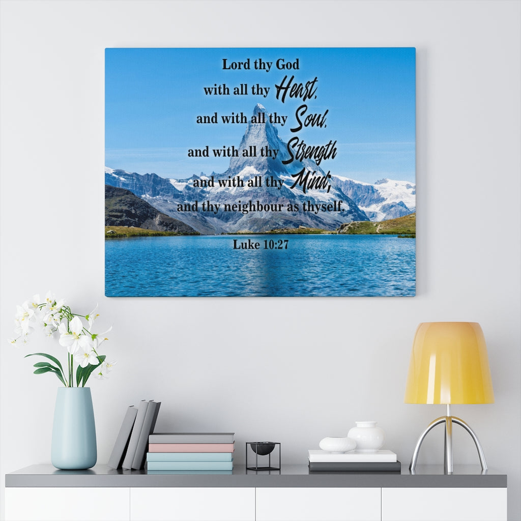Scripture Walls Lord Thy God Luke 10:27 Christian Home Decor Bible Art Unframed-Express Your Love Gifts