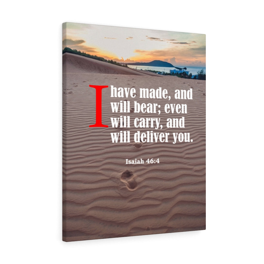 Scripture Walls Lord Will Carry You Isaiah 46:4 Bible Verse Canvas Christian Wall Art Ready to Hang Unframed-Express Your Love Gifts