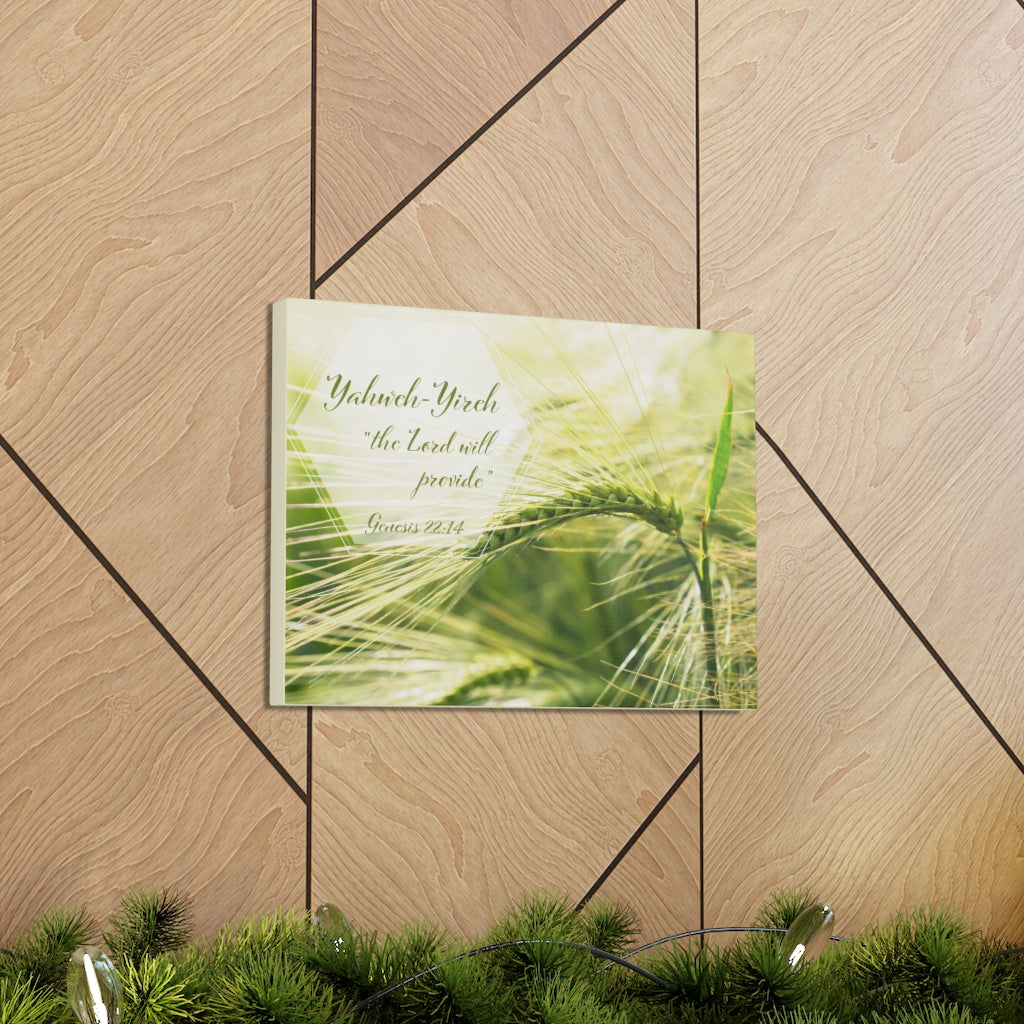 Scripture Walls Lord Will Provide Genesis 22:14 Bible Verse Canvas Christian Wall Art Ready to Hang Unframed-Express Your Love Gifts