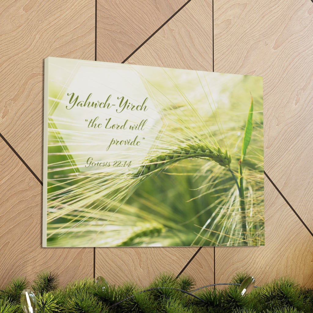 Scripture Walls Lord Will Provide Genesis 22:14 Bible Verse Canvas Christian Wall Art Ready to Hang Unframed-Express Your Love Gifts