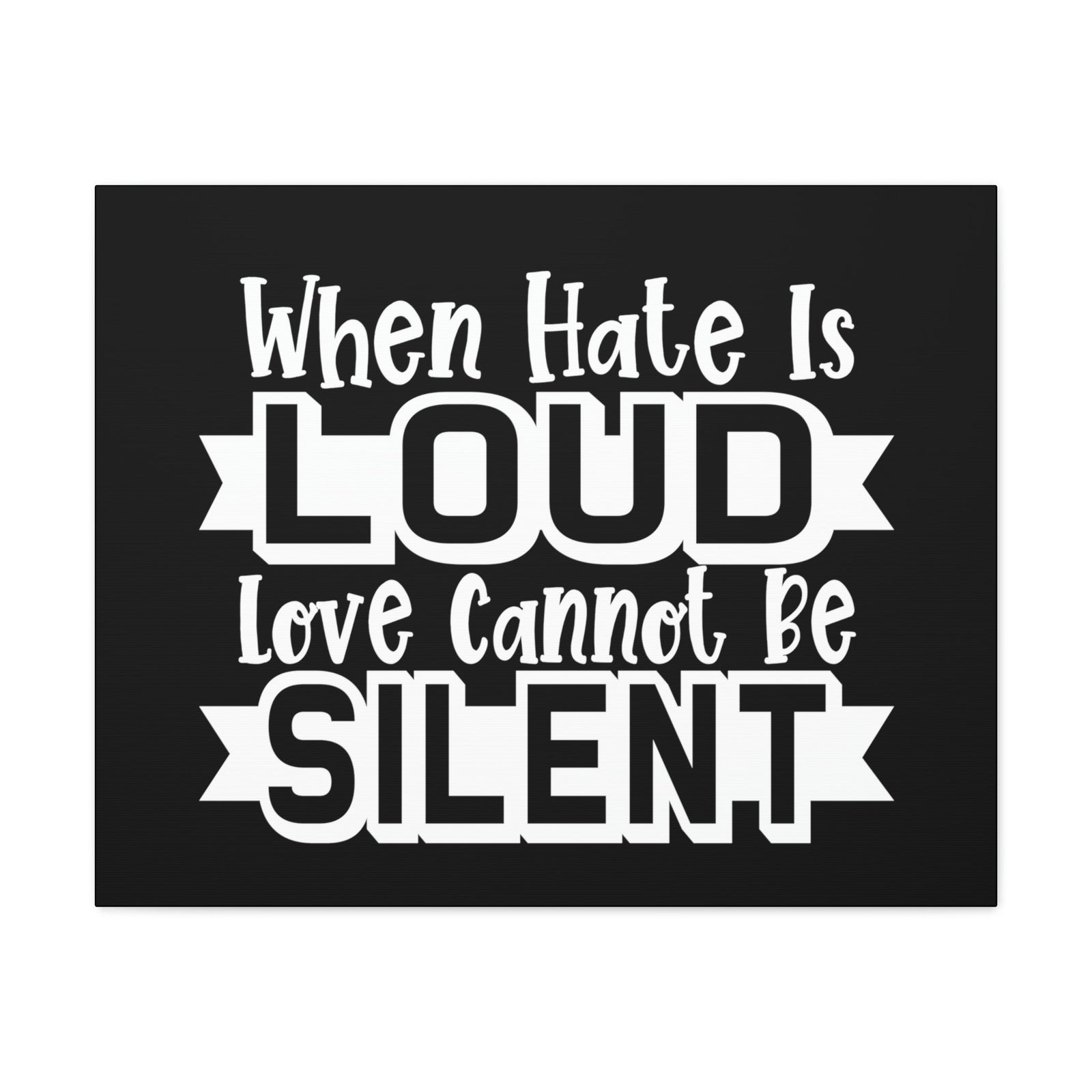 Scripture Walls Love Cannot Be Silent 1 Corinthians 13:1 Christian Wall Art Print Ready to Hang Unframed-Express Your Love Gifts