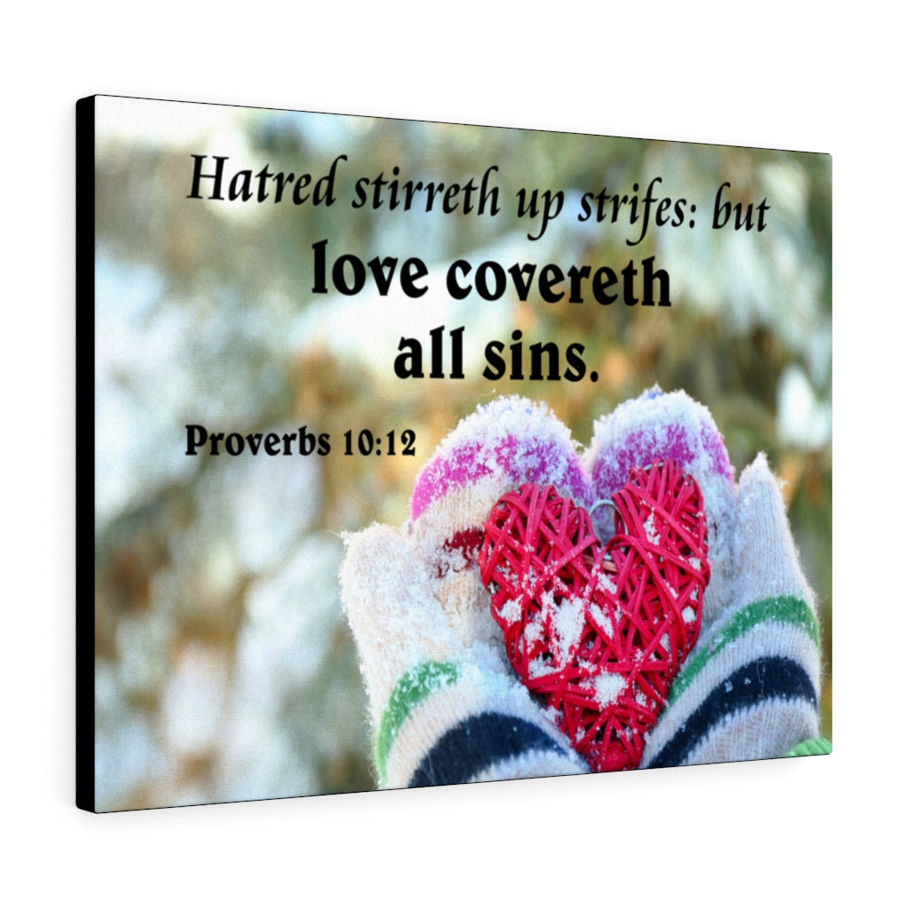 Scripture Walls Love Covereth All Sins Proverbs 10:12 Christian Home Decor Bible Art Unframed-Express Your Love Gifts