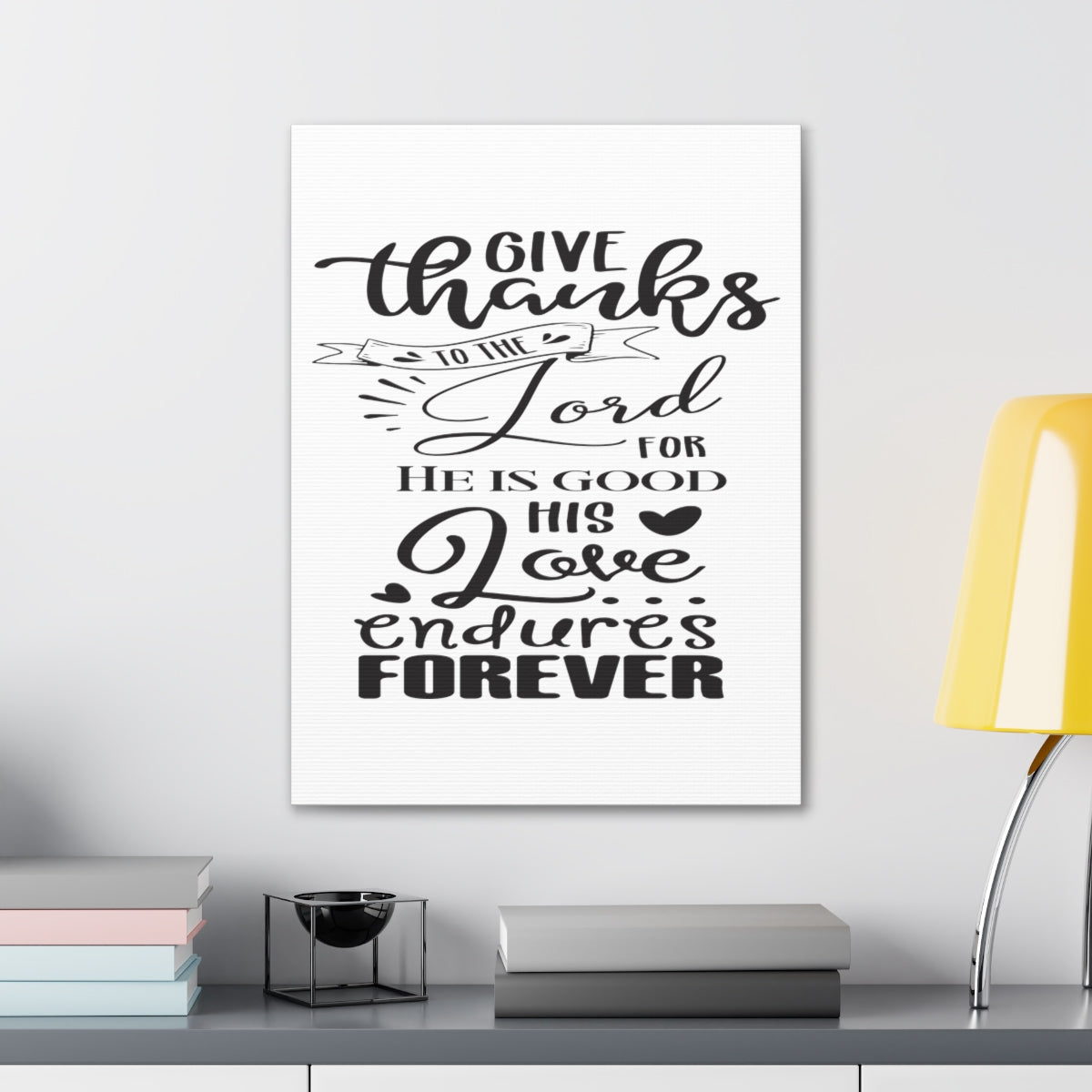 Scripture Walls Love Endures Forever Psalm 100:5 Christian Wall Art Print Ready to Hang Unframed-Express Your Love Gifts