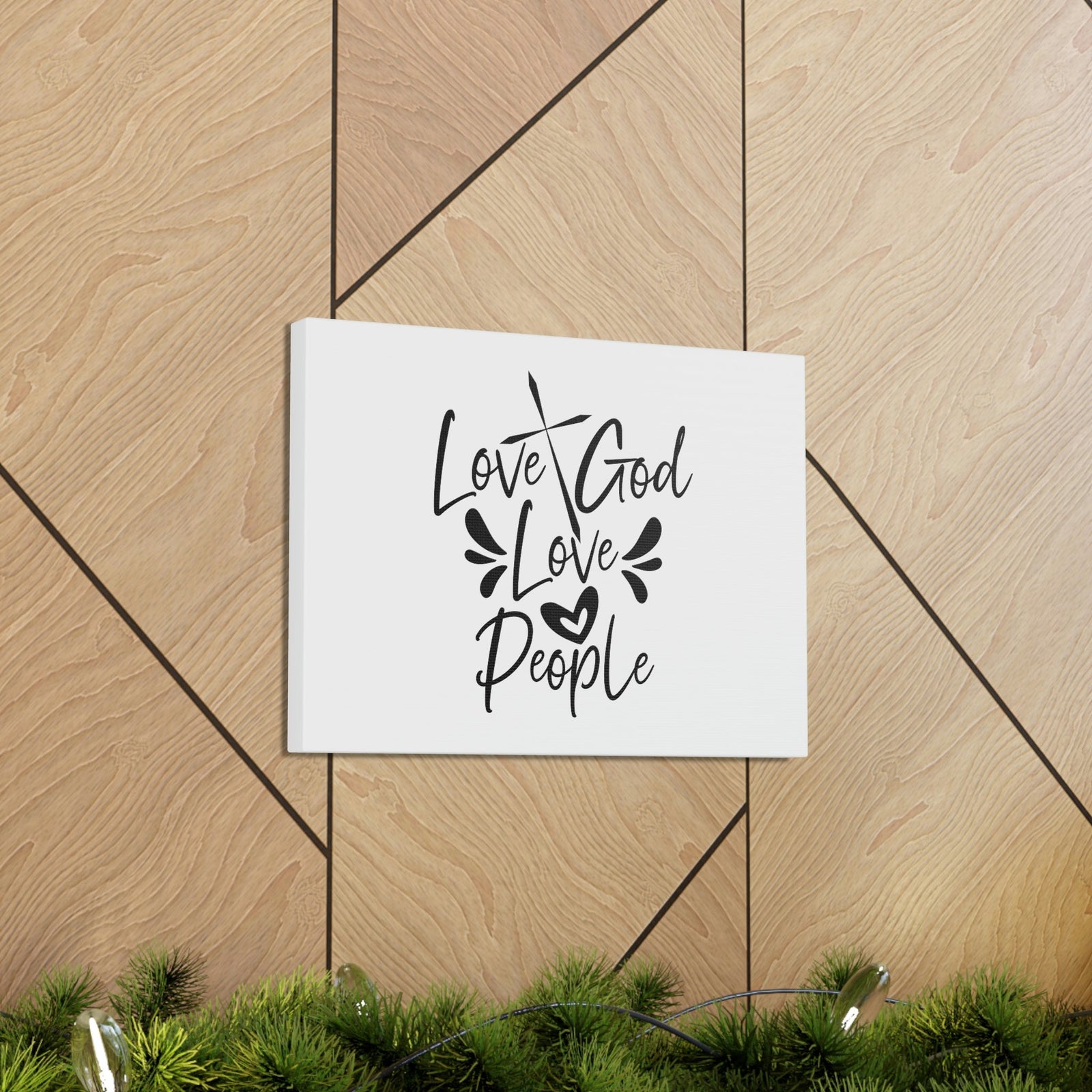 Scripture Walls Love God, Love People Luke 10:27 Cross Christian Wall Art Bible Verse Print Ready to Hang Unframed-Express Your Love Gifts