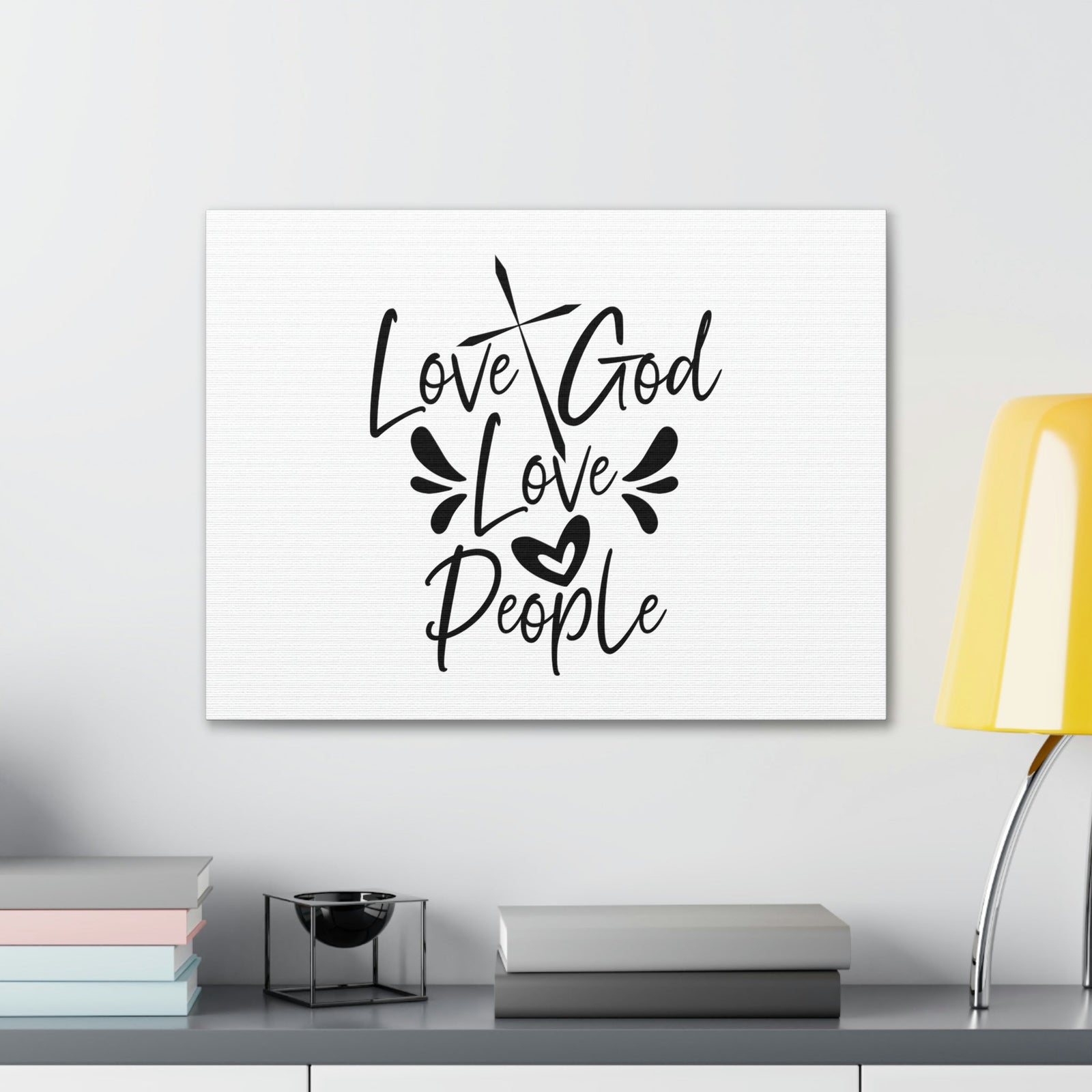 Scripture Walls Love God, Love People Luke 10:27 Cross Christian Wall Art Bible Verse Print Ready to Hang Unframed-Express Your Love Gifts