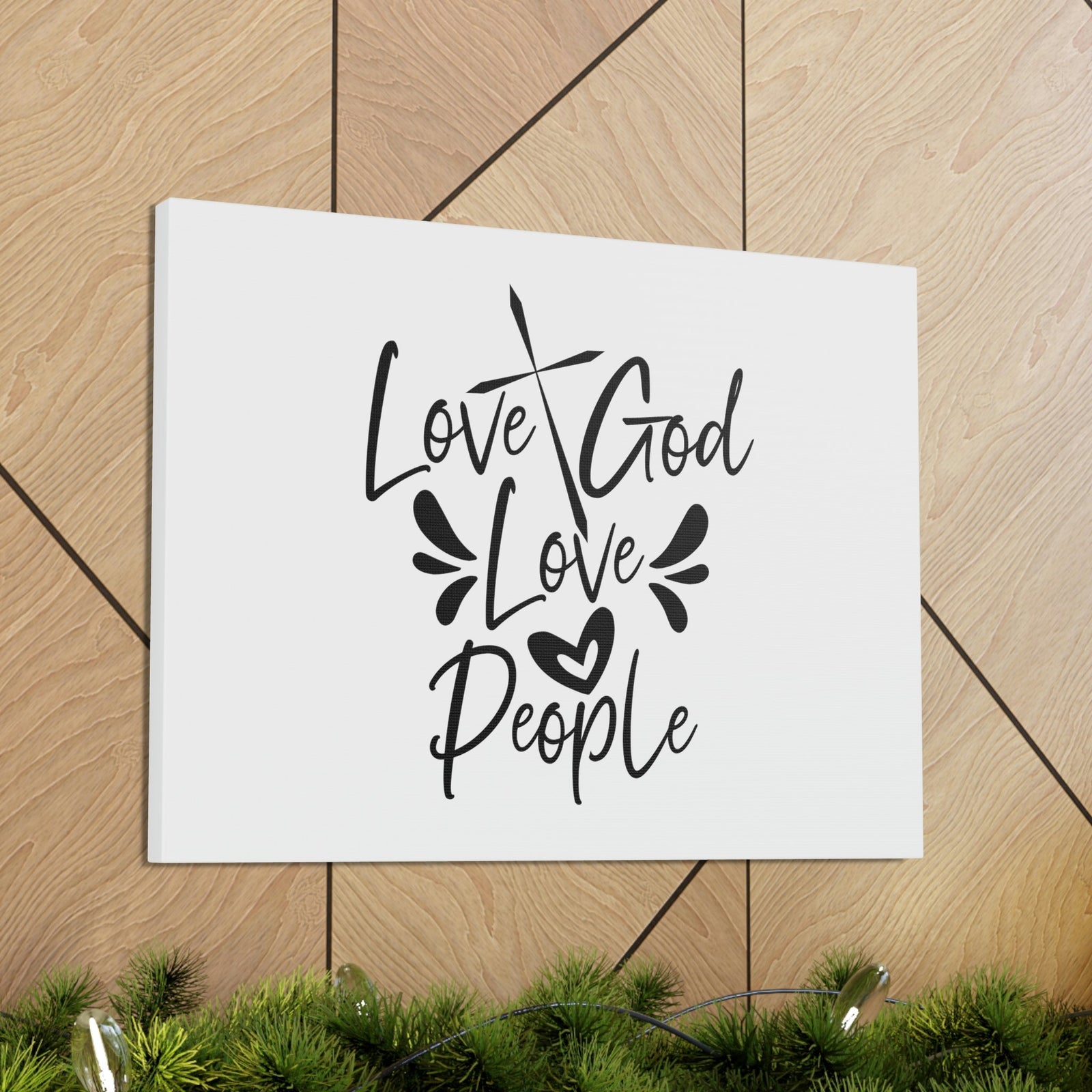 Scripture Walls Love God, Love People Luke 10:27 Cross Christian Wall Art Bible Verse Print Ready to Hang Unframed-Express Your Love Gifts