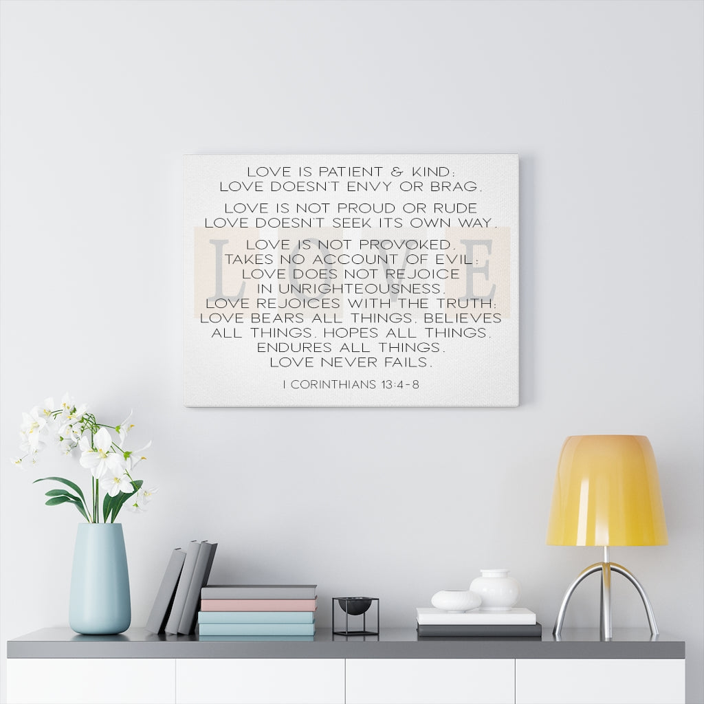 Scripture Walls Love is 1 Corinthians 13:4âÂÂ-â¬8 Wall Art Christian Home Decor Unframed-Express Your Love Gifts