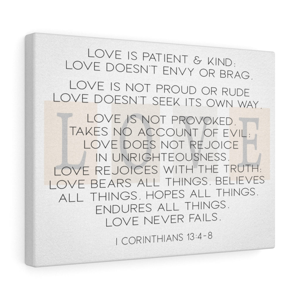 Scripture Walls Love is 1 Corinthians 13:4âÂÂ-â¬8 Wall Art Christian Home Decor Unframed-Express Your Love Gifts