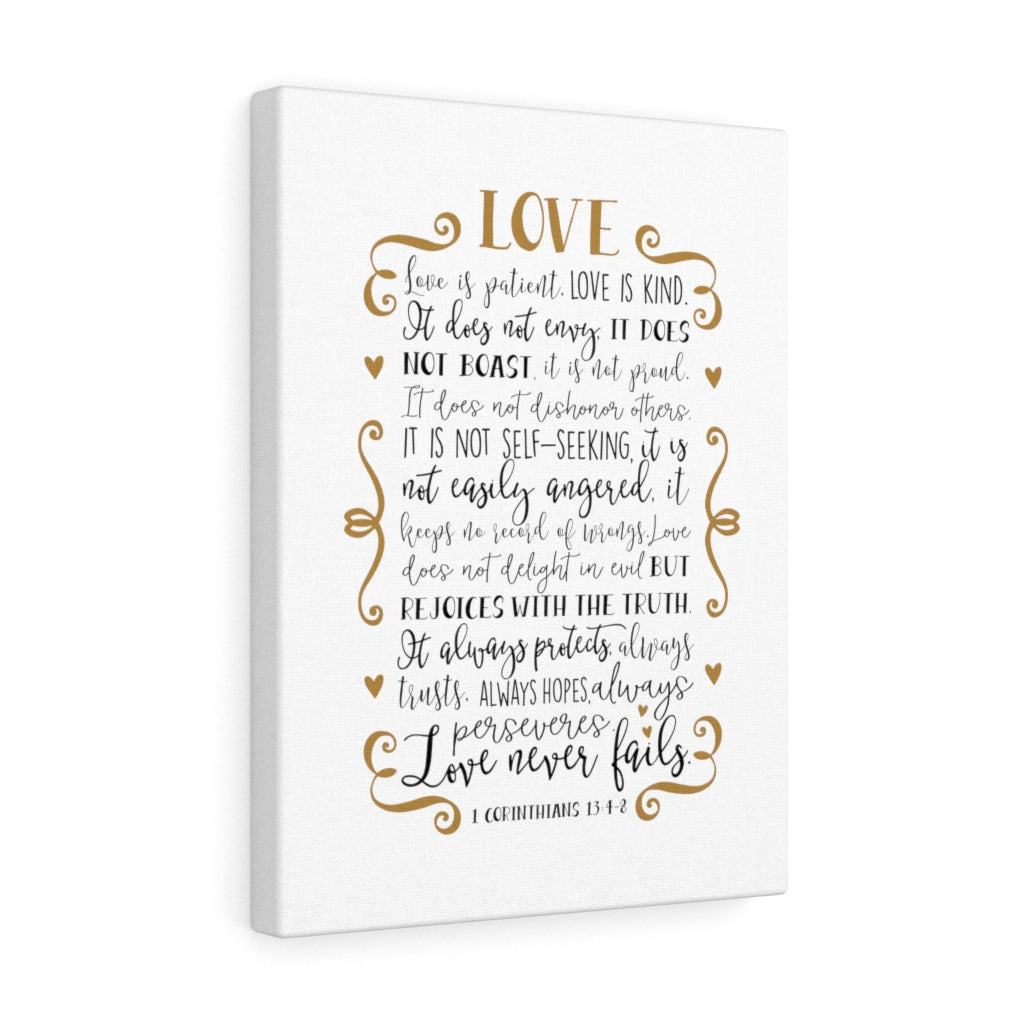 Scripture Walls Love Is Kind 1 Corinthians 13:4-8 Bible Verse Canvas Christian Wall Art Ready to Hang Unframed-Express Your Love Gifts
