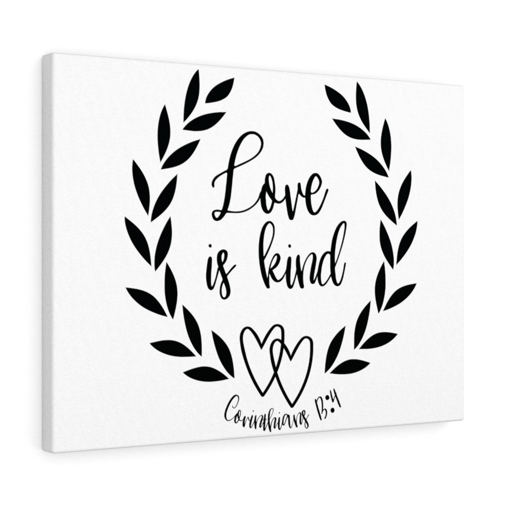 Scripture Walls Love Is Kind Heart Corinthians 13:4 Bible Verse Canvas Christian Wall Art Ready to Hang Unframed-Express Your Love Gifts