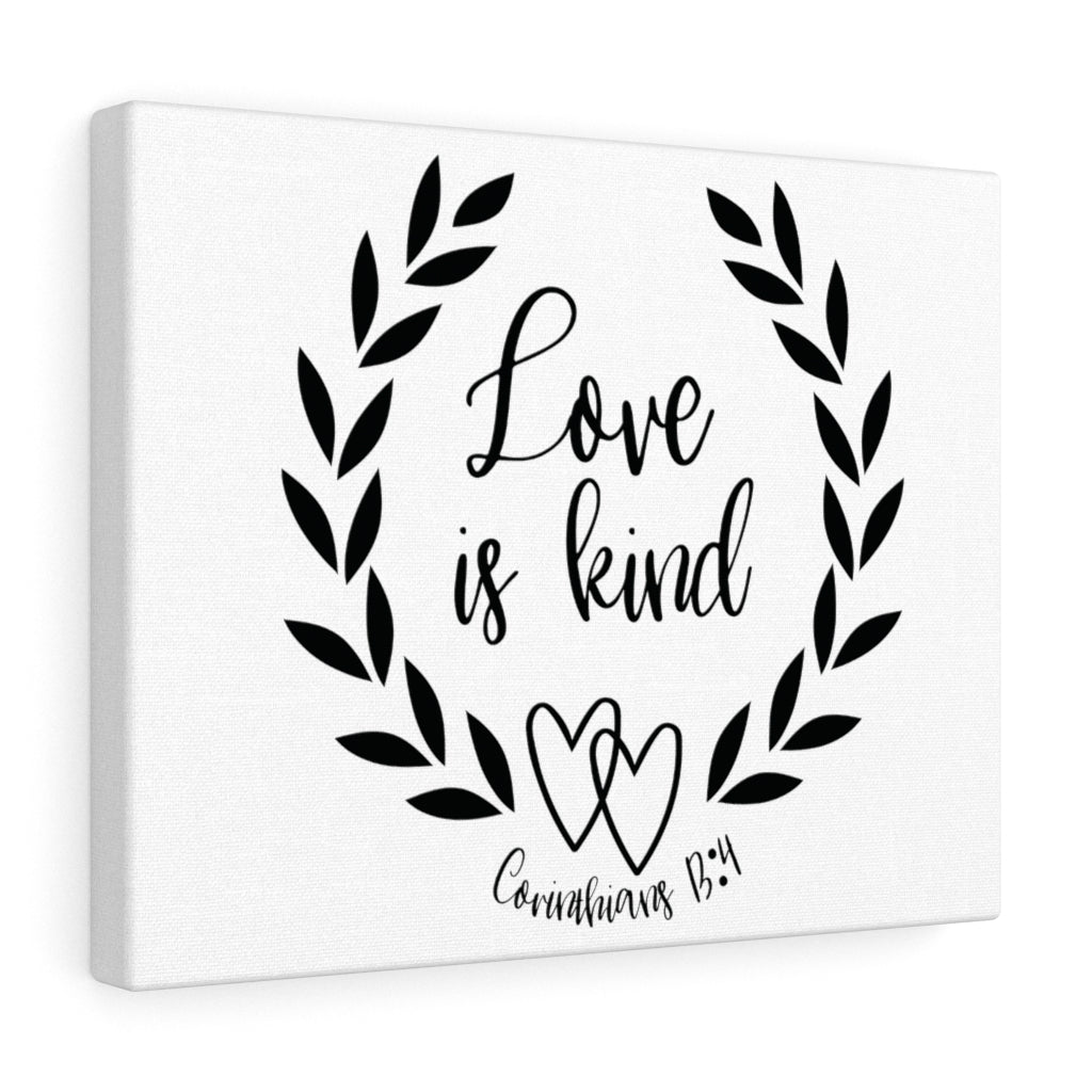 Scripture Walls Love Is Kind Heart Corinthians 13:4 Bible Verse Canvas Christian Wall Art Ready to Hang Unframed-Express Your Love Gifts