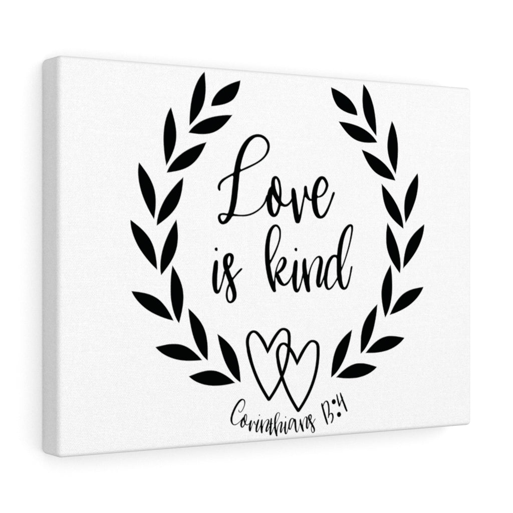 Scripture Walls Love Is Kind Heart Corinthians 13:4 Bible Verse Canvas Christian Wall Art Ready to Hang Unframed-Express Your Love Gifts