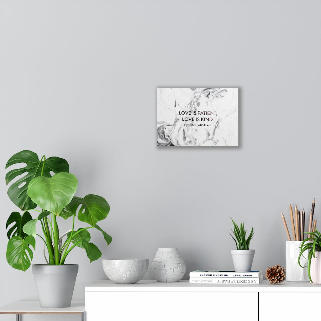 Scripture Walls Love Is Patient 1 Corinthians 13:4-8 Bible Verse Canvas Christian Wall Art Ready to Hang Unframed-Express Your Love Gifts