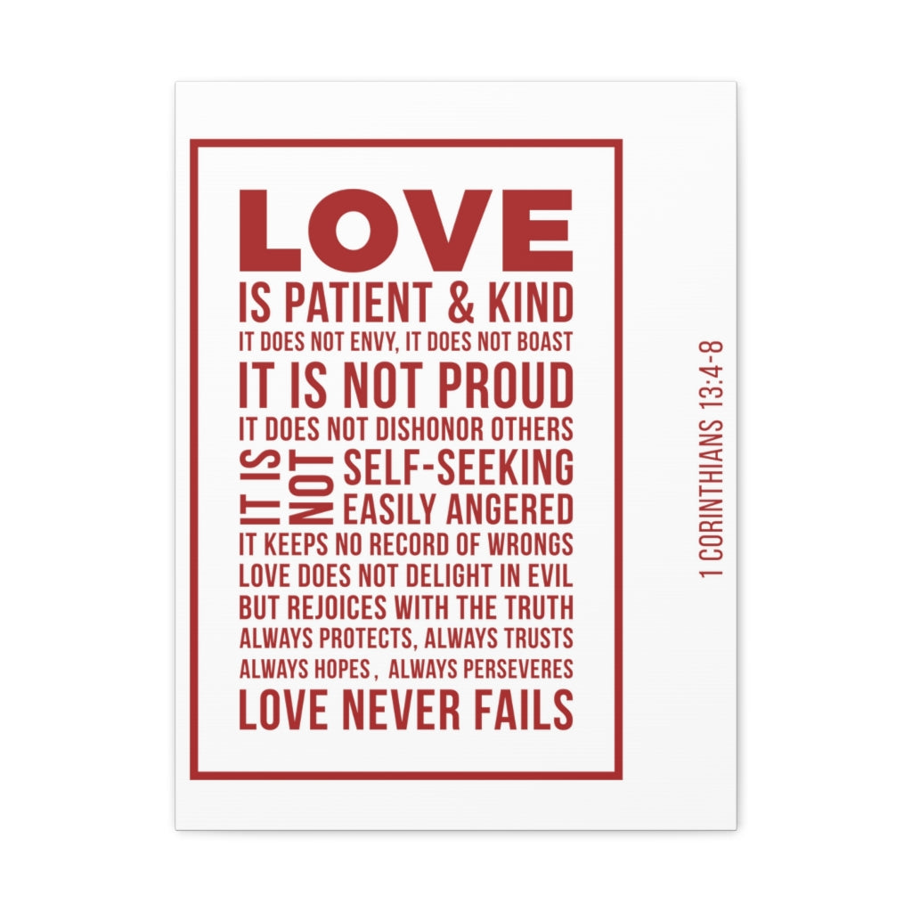 Scripture Walls Love Is Patient 1 Corinthians 13:4-8 Christian Wall Art Bible Verse Print Ready To Hang Unframed-Express Your Love Gifts