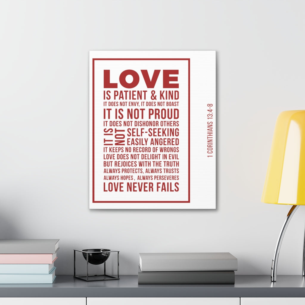 Scripture Walls Love Is Patient 1 Corinthians 13:4-8 Christian Wall Art Bible Verse Print Ready To Hang Unframed-Express Your Love Gifts