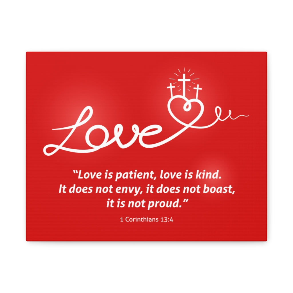 Scripture Walls Love Is Patient 1 Corinthians 13:4 Bible Verse Canvas Christian Wall Art Ready To Hang Unframed-Express Your Love Gifts