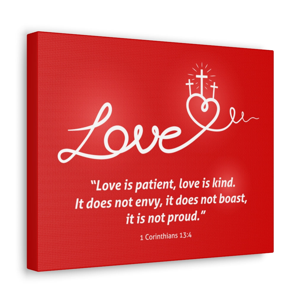 Scripture Walls Love Is Patient 1 Corinthians 13:4 Bible Verse Canvas Christian Wall Art Ready To Hang Unframed-Express Your Love Gifts