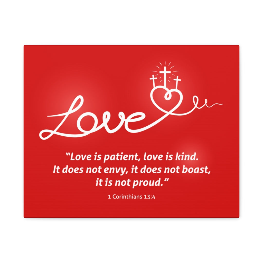 Scripture Walls Love Is Patient 1 Corinthians 13:4 Bible Verse Canvas Christian Wall Art Ready To Hang Unframed-Express Your Love Gifts