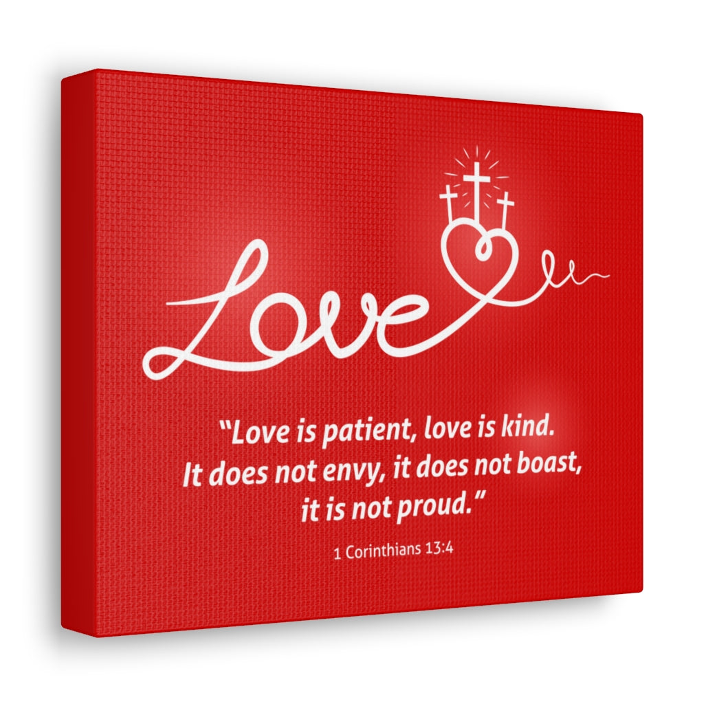 Scripture Walls Love Is Patient 1 Corinthians 13:4 Bible Verse Canvas Christian Wall Art Ready To Hang Unframed-Express Your Love Gifts