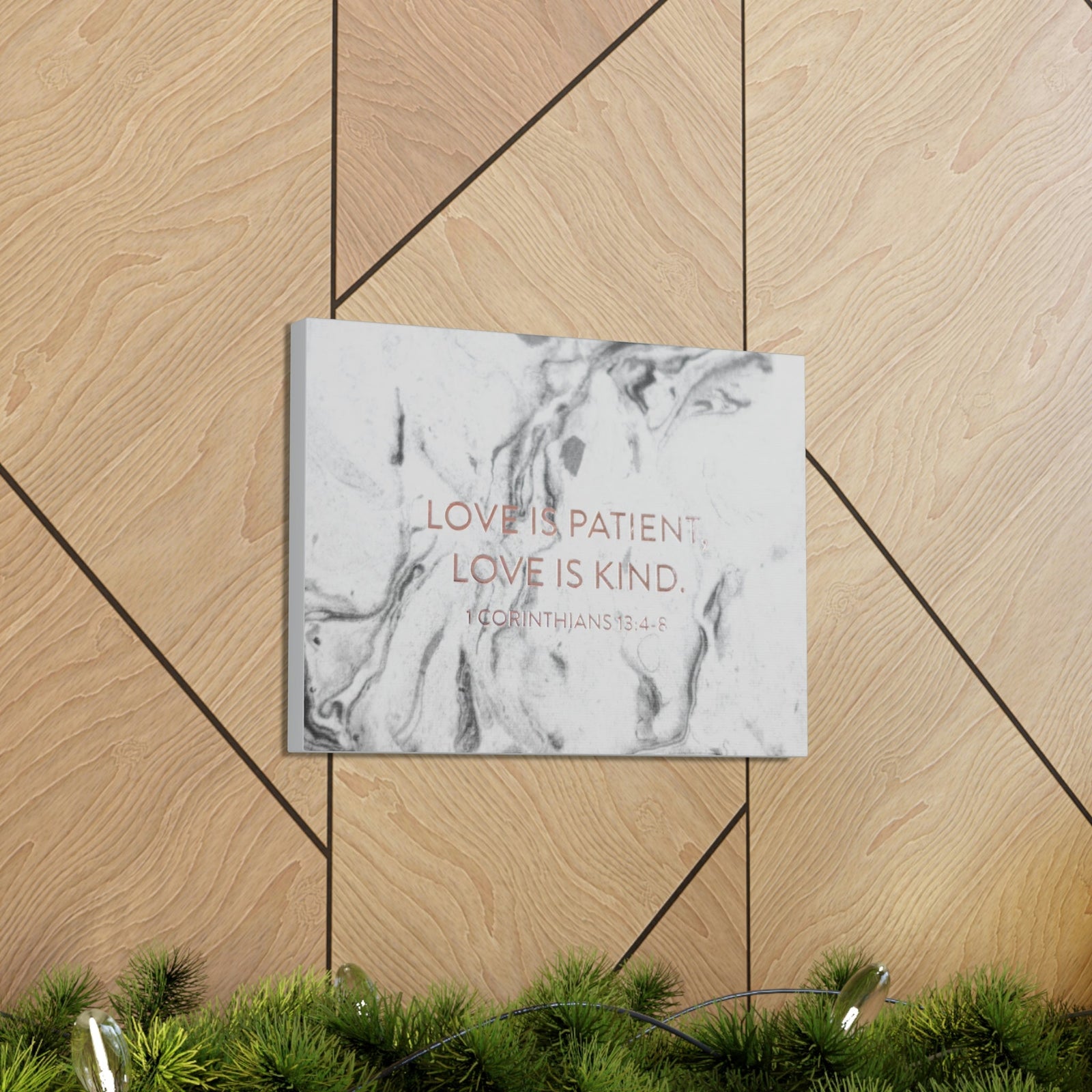 Scripture Walls Love Is Patient 1 Corinthians 13:5 Bible Verse Canvas Christian Wall Art Bible Verse Print Ready To Hang Unframed-Express Your Love Gifts