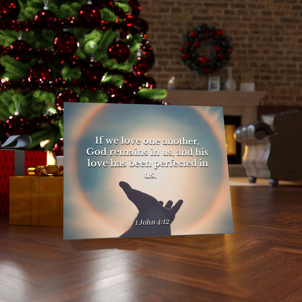 Scripture Walls Love Is Perfect 1 John 4:12 Bible Verse Canvas Christian Wall Art Ready to Hang Unframed-Express Your Love Gifts