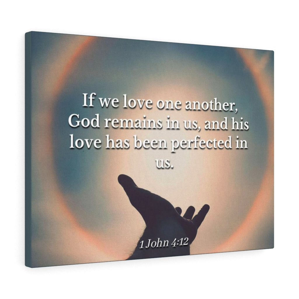 Scripture Walls Love Is Perfect 1 John 4:12 Bible Verse Canvas Christian Wall Art Ready to Hang Unframed-Express Your Love Gifts