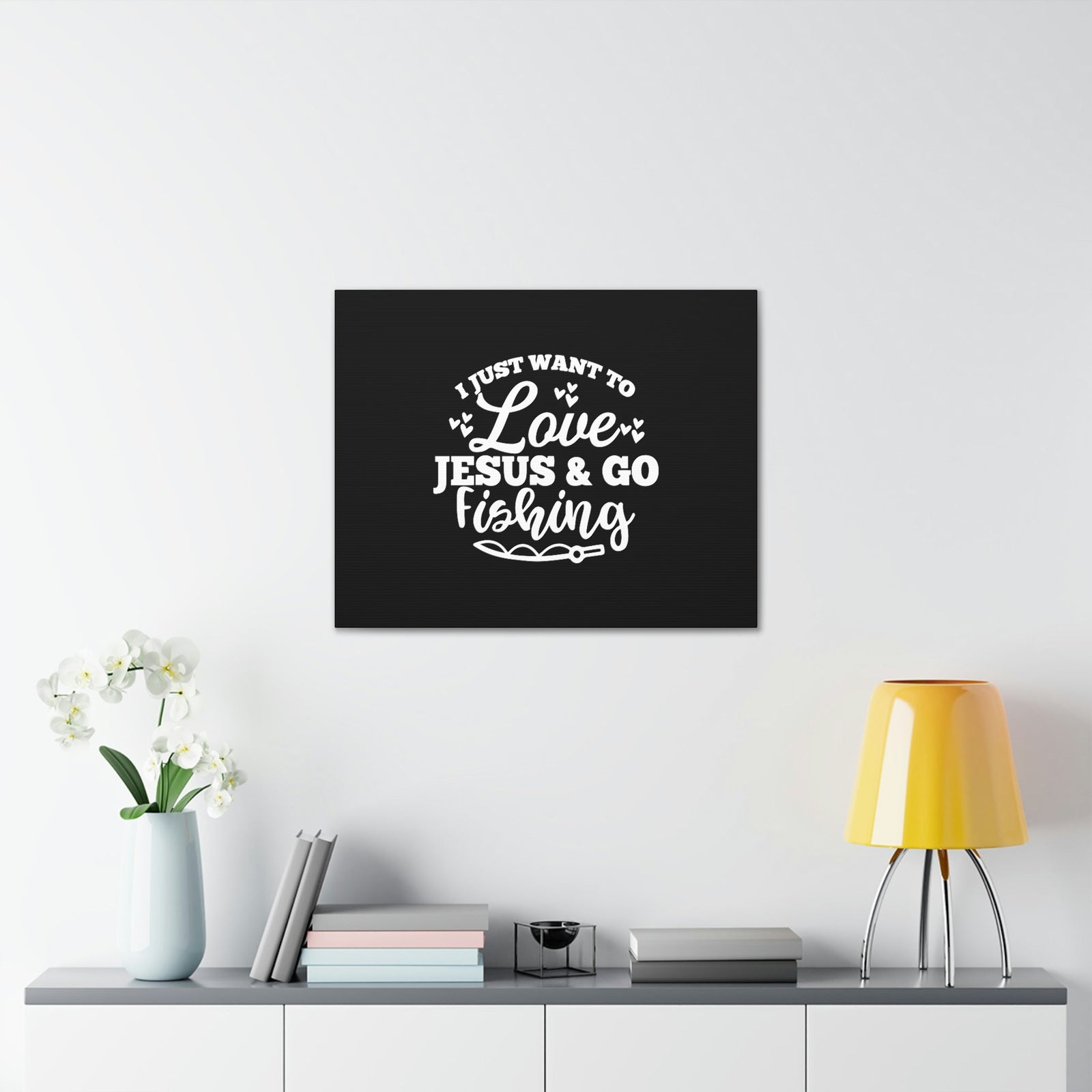 Scripture Walls Love Jesus & Go Fishing Matthew 4:19 Christian Wall Art Bible Verse Print Ready to Hang Unframed-Express Your Love Gifts