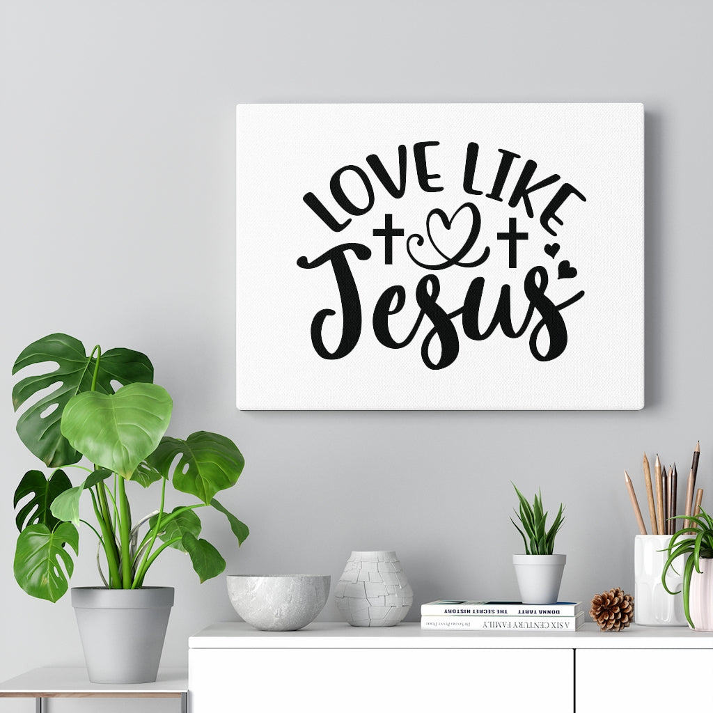 Scripture Walls Love Like Jesus Cross Bible Verse Canvas Christian Wall Art Ready to Hang Unframed-Express Your Love Gifts