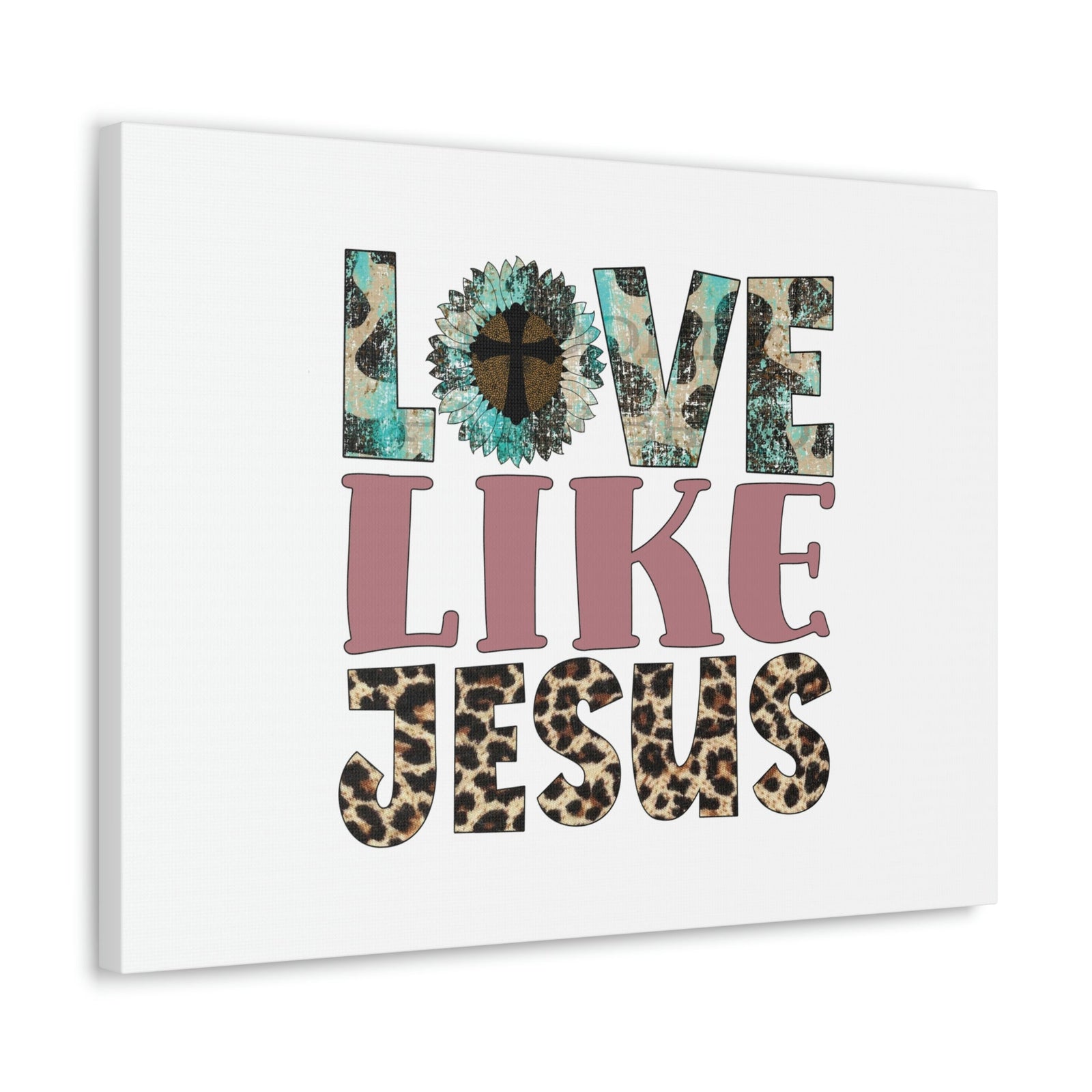 Scripture Walls Love Like Jesus John 15:12 Blue Flower Christian Wall Art Bible Verse Print Ready to Hang Unframed-Express Your Love Gifts
