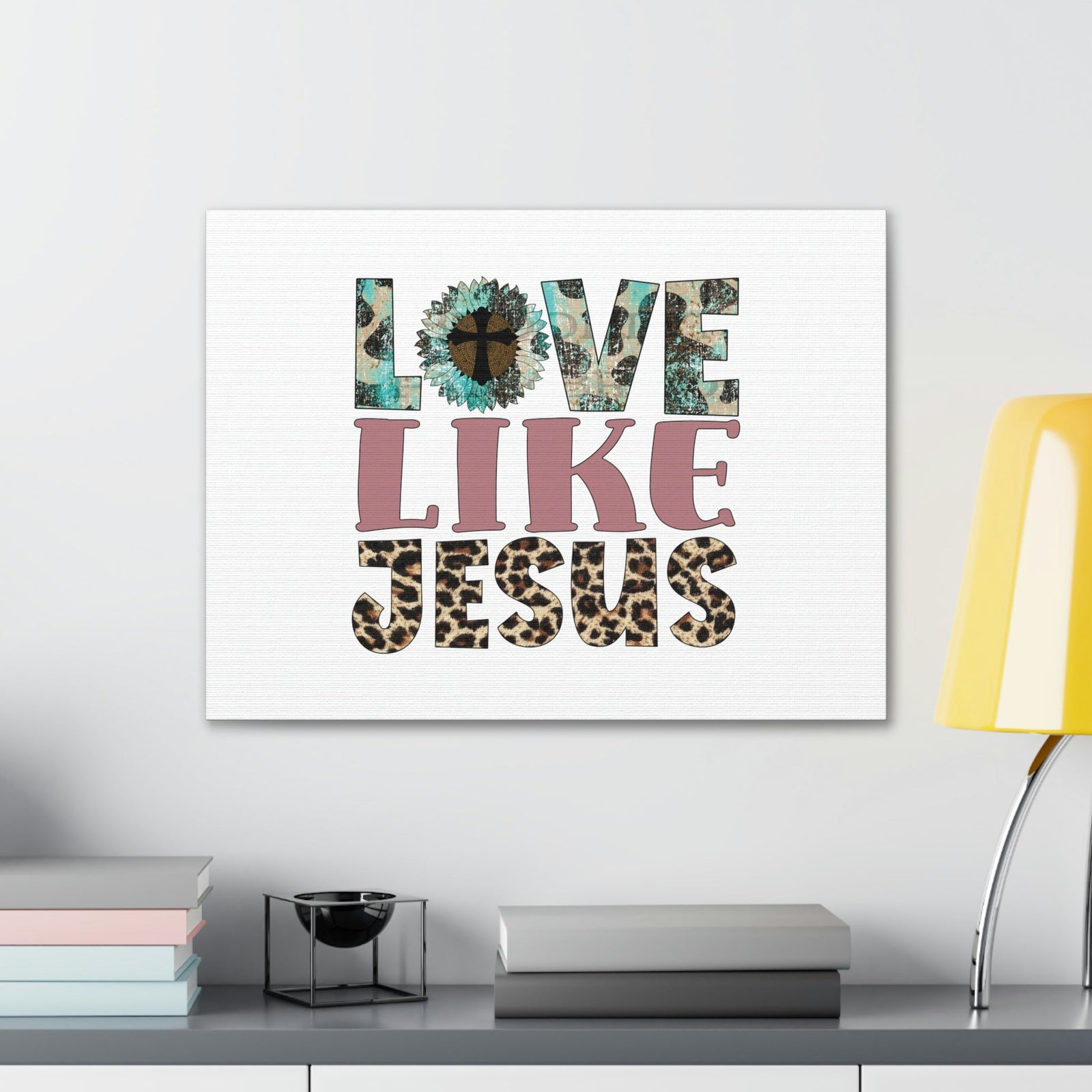 Scripture Walls Love Like Jesus John 15:12 Blue Flower Christian Wall Art Bible Verse Print Ready to Hang Unframed-Express Your Love Gifts