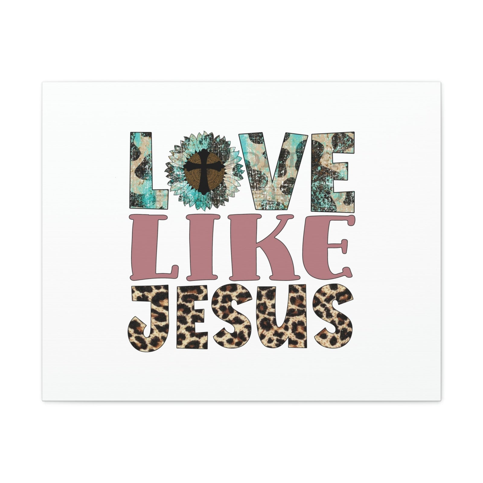 Scripture Walls Love Like Jesus John 15:12 Blue Flower Christian Wall Art Bible Verse Print Ready to Hang Unframed-Express Your Love Gifts