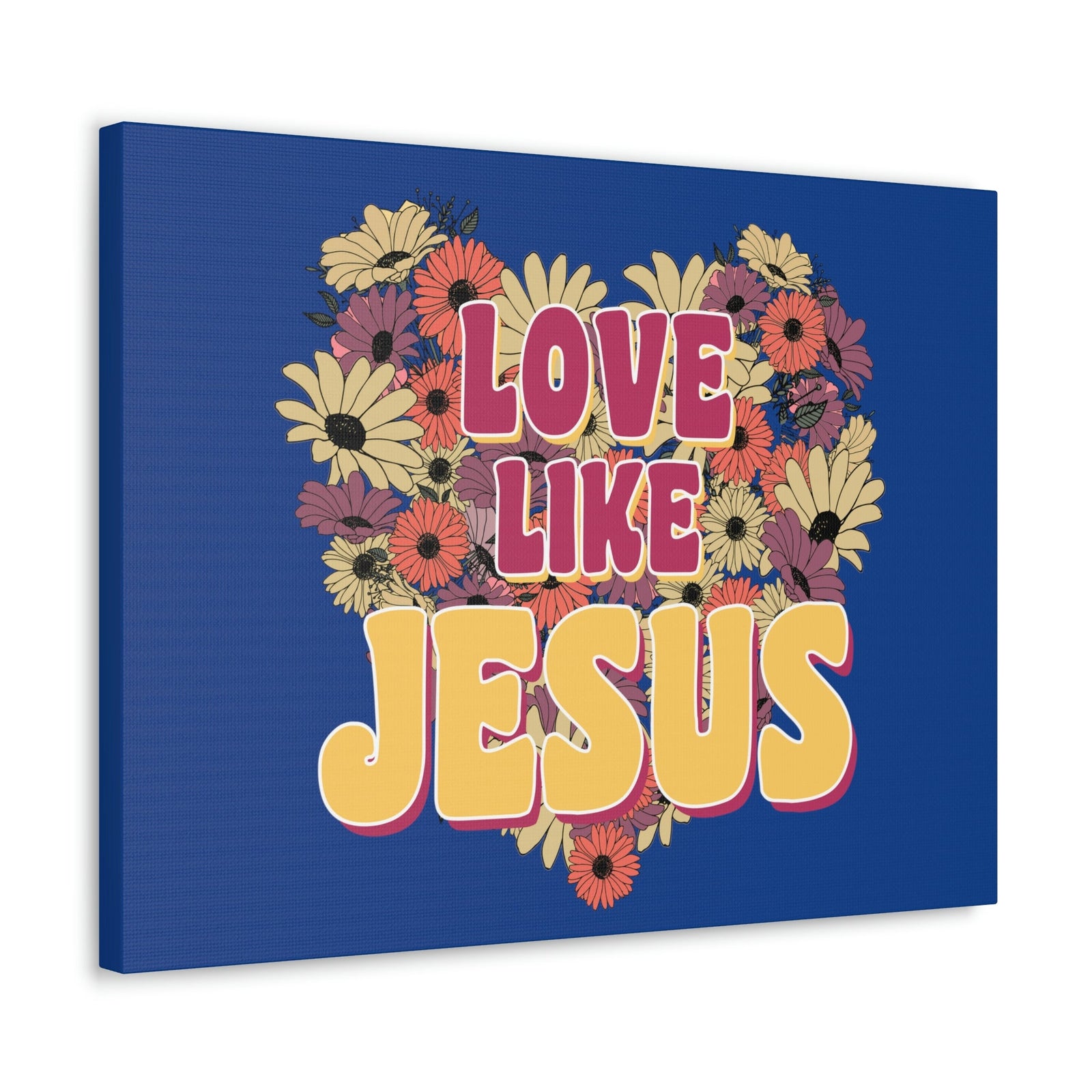 Scripture Walls Love Like Jesus John 15:12 Flower Heart Christian Wall Art Bible Verse Print Ready to Hang Unframed-Express Your Love Gifts