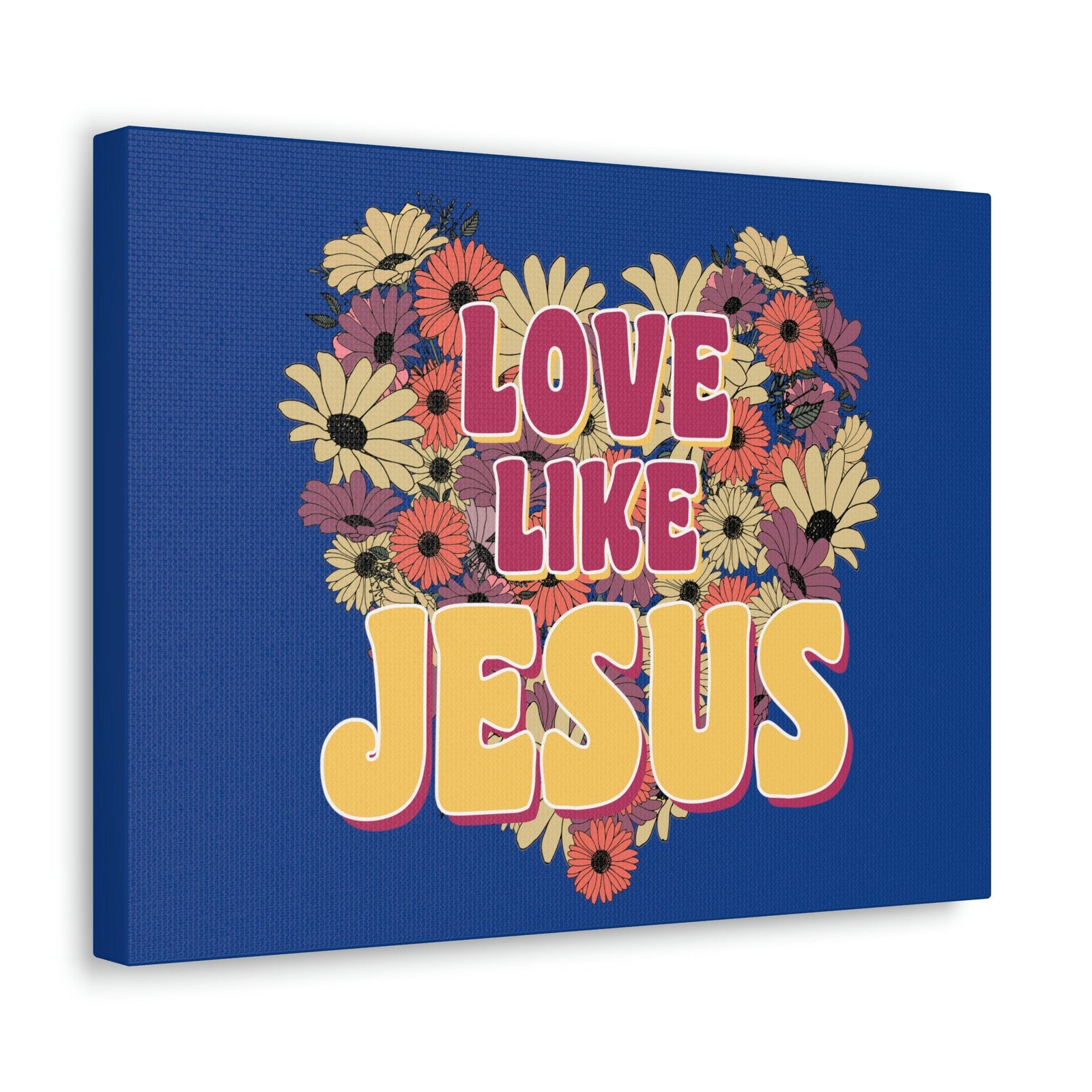 Scripture Walls Love Like Jesus John 15:12 Flower Heart Christian Wall Art Bible Verse Print Ready to Hang Unframed-Express Your Love Gifts