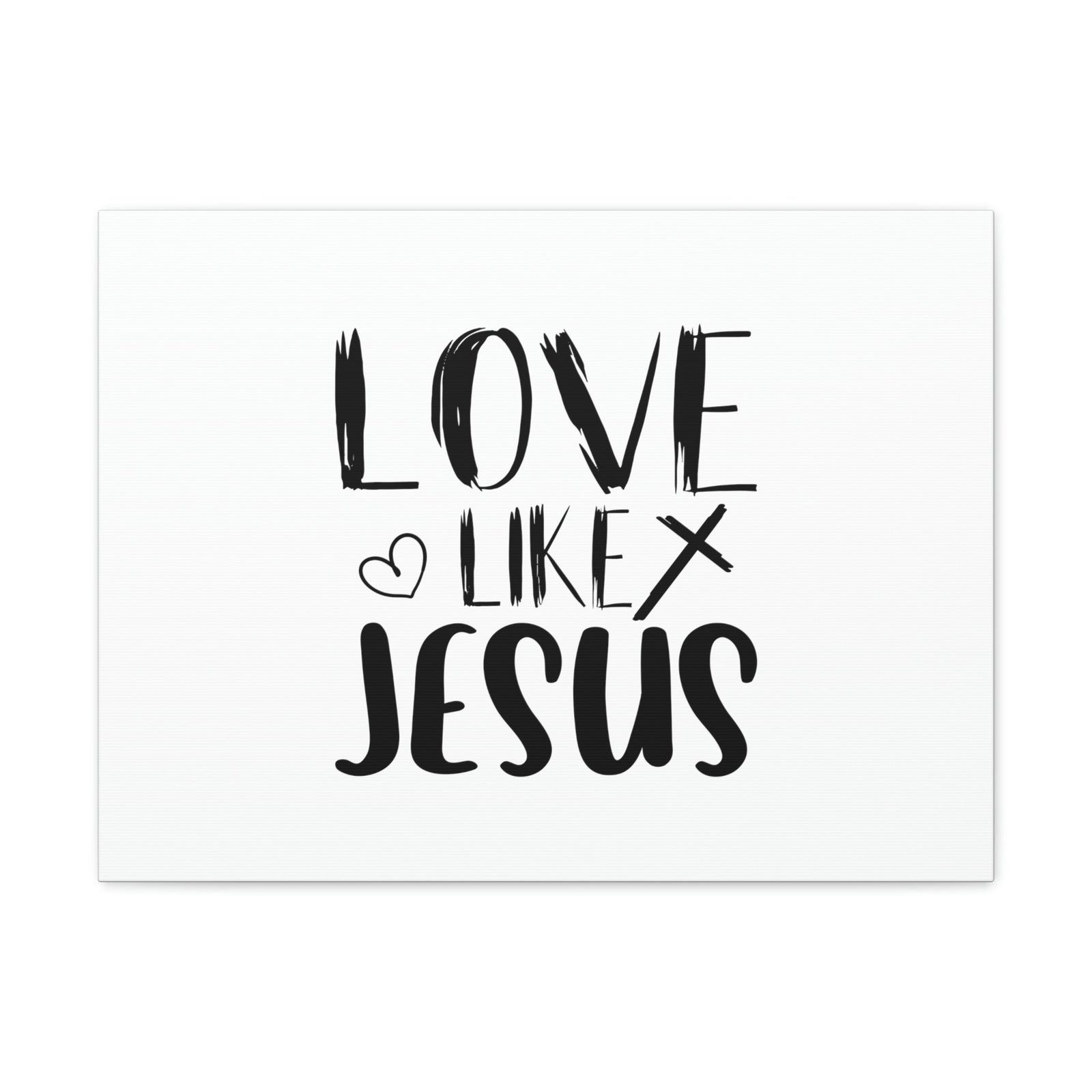 Scripture Walls Love Like Jesus John 15:12 Heart & Cross Christian Wall Art Bible Verse Print Ready to Hang Unframed-Express Your Love Gifts