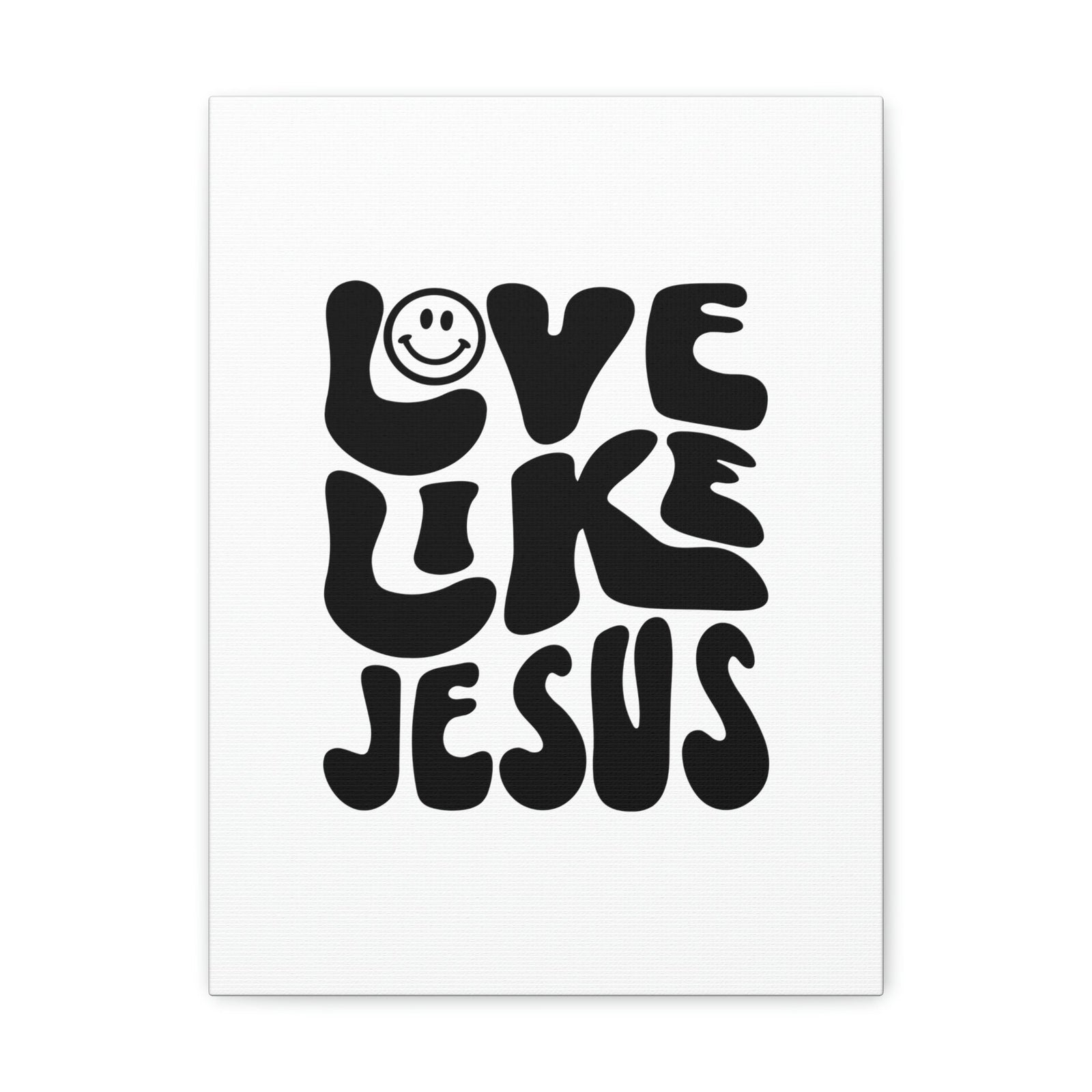 Scripture Walls Love Like Jesus John 15:12 Smiley Bible Verse Canvas Christian Wall Art Ready to Hang Unframed-Express Your Love Gifts
