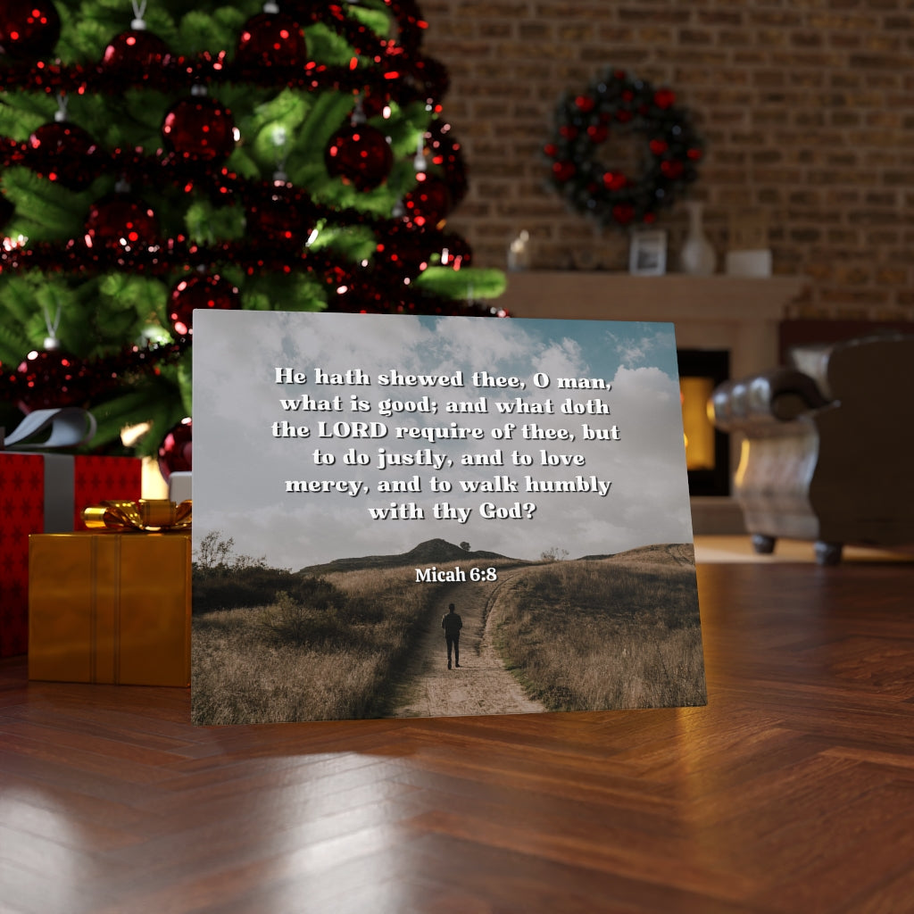 Scripture Walls Love Mercy Micah 6:8 Bible Verse Canvas Christian Wall Art Ready to Hang Unframed-Express Your Love Gifts
