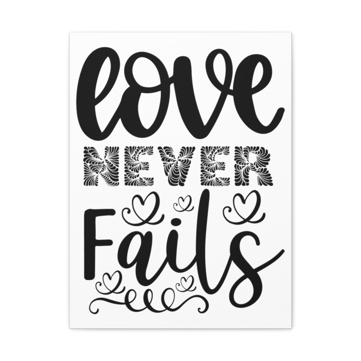 Scripture Walls Love Never Fails 1 Corinthians 13:13 Christian Wall Art Print Ready to Hang Unframed-Express Your Love Gifts