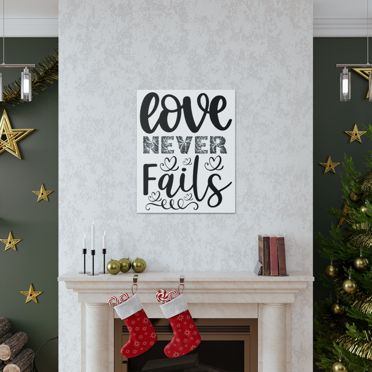 Scripture Walls Love Never Fails 1 Corinthians 13:13 Christian Wall Art Print Ready to Hang Unframed-Express Your Love Gifts